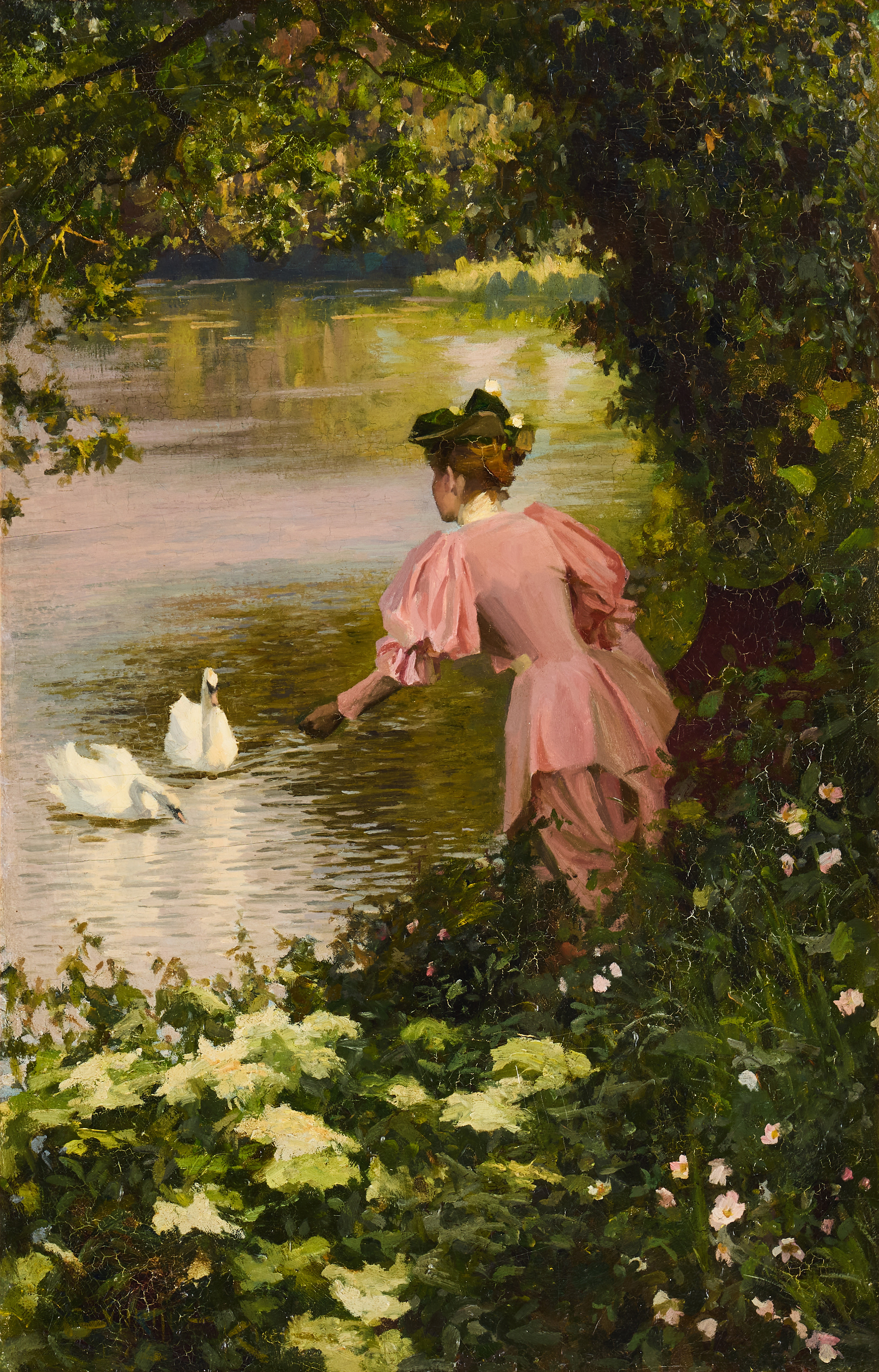 OKÄND KONSTNÄR. Längs ån.