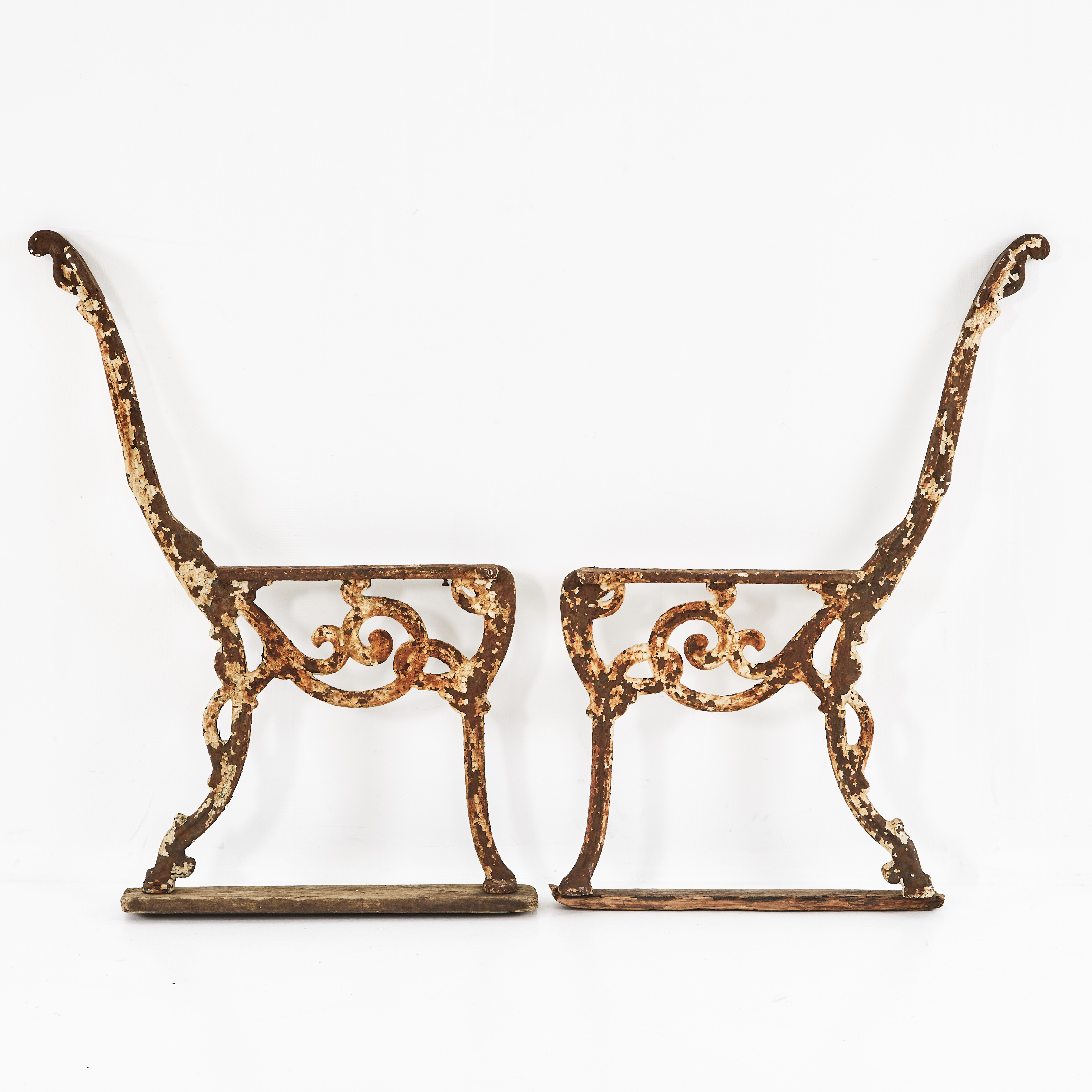 SOFFGAVLAR, 1 par, gjutjärn, Göteborgs Mekaniska Fabrik (Keiler).