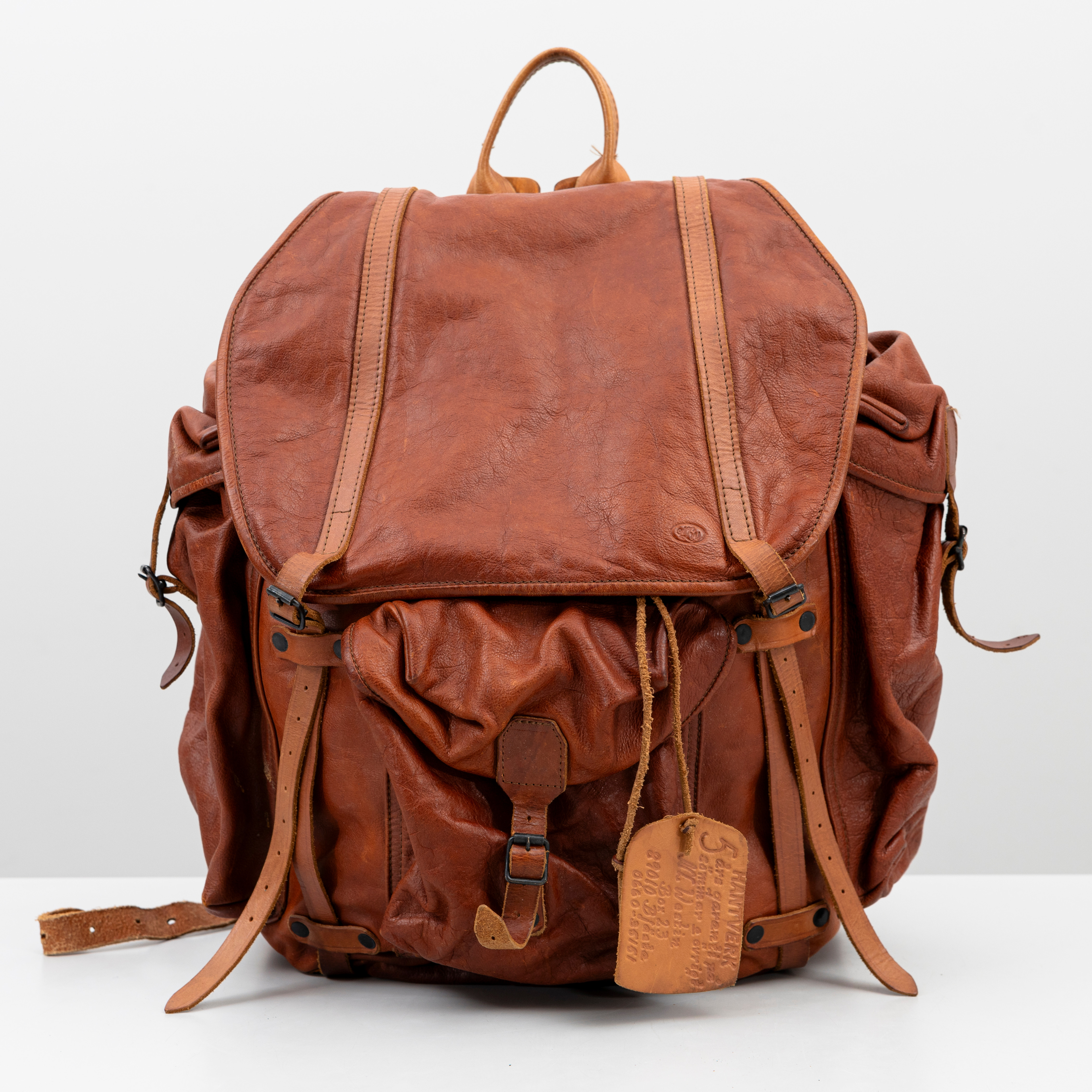 RYGGSÄCK, kalvskinn, NL Westin, Bjästa.