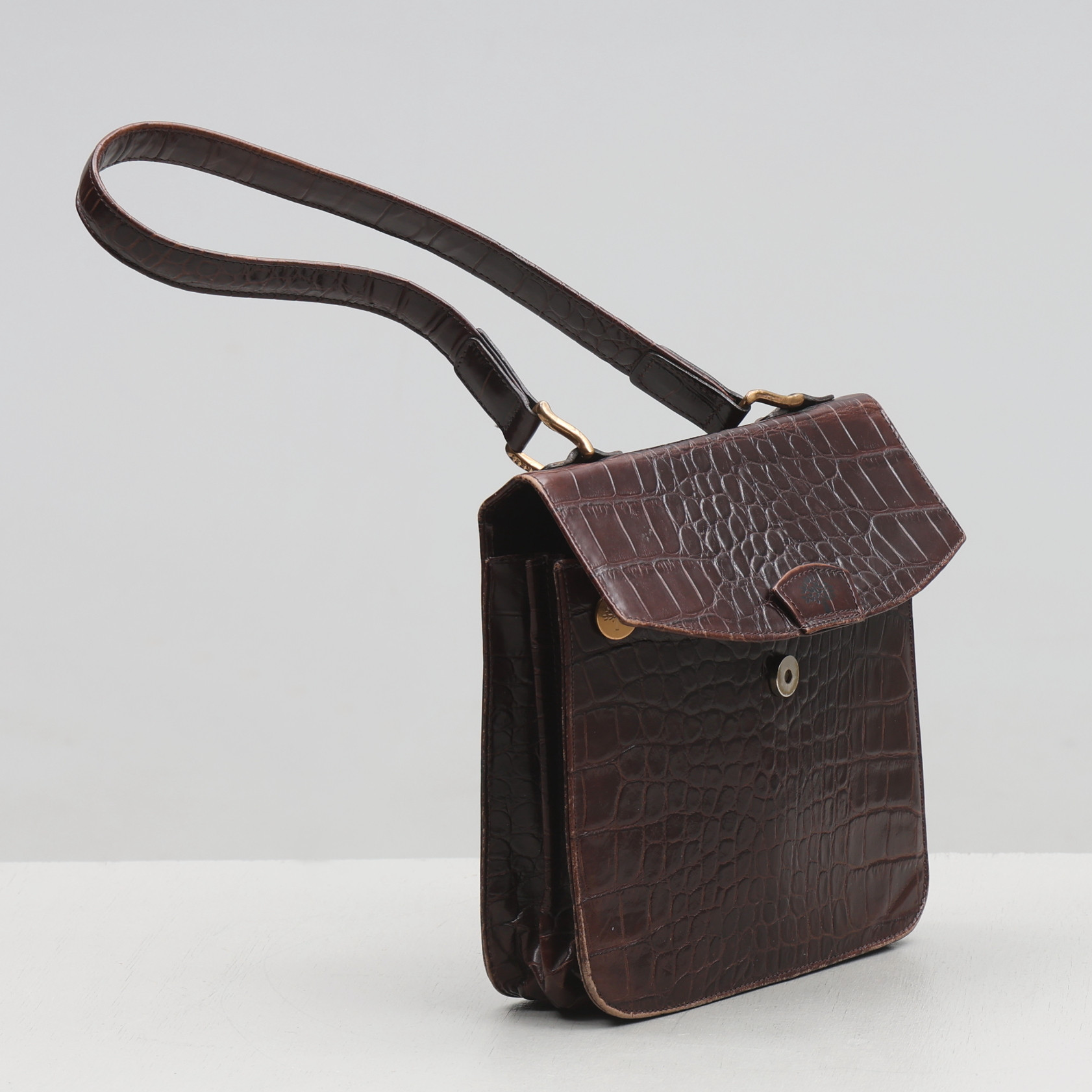 VÄSKA. Mulberry, präglat skinn, märkt Mullberry MADE IN England.