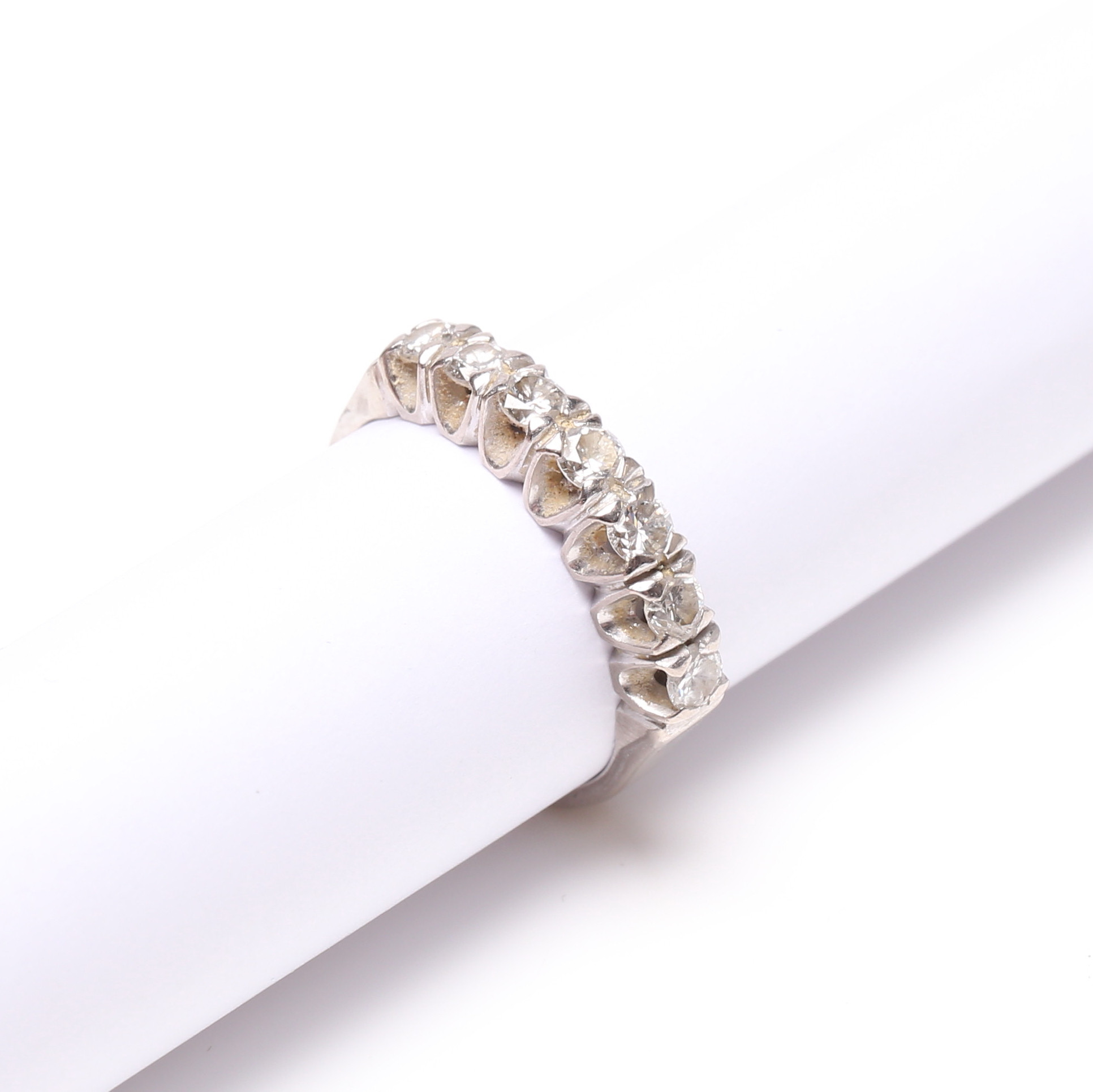 RING, 18K vitguld, med diamanter, Wissings, Linköping, vikt ca 4.6gram.