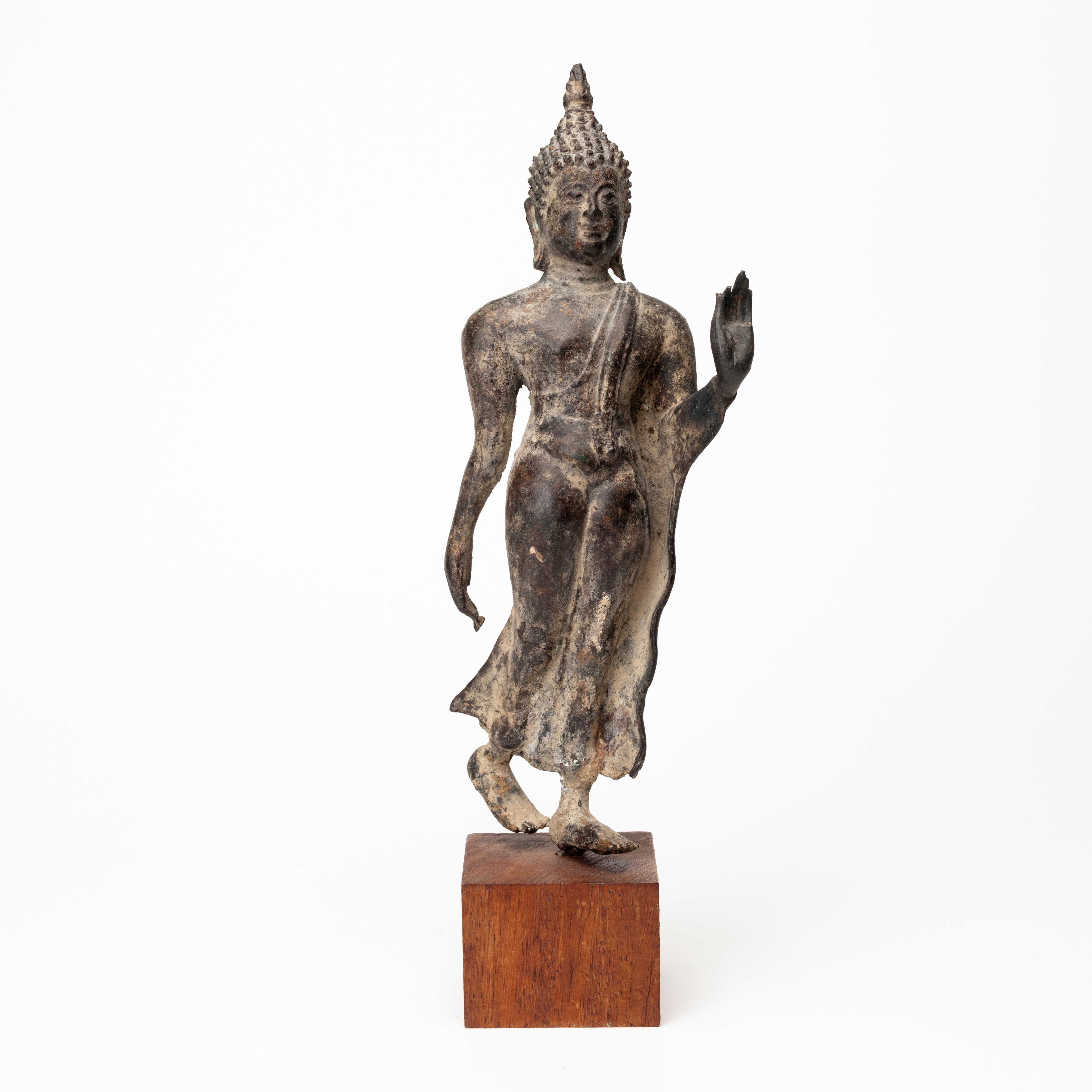 FIGURIN, Stående Buddha, brons, Thailand, 1900-tal.