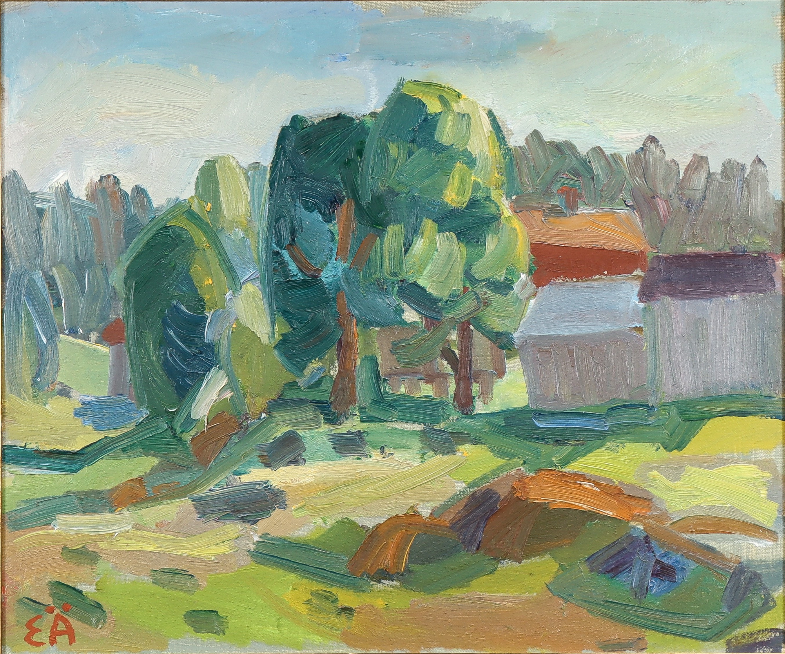 ERLING ÄRLINGSSON. "Sandvika, Brunskog" 1963.