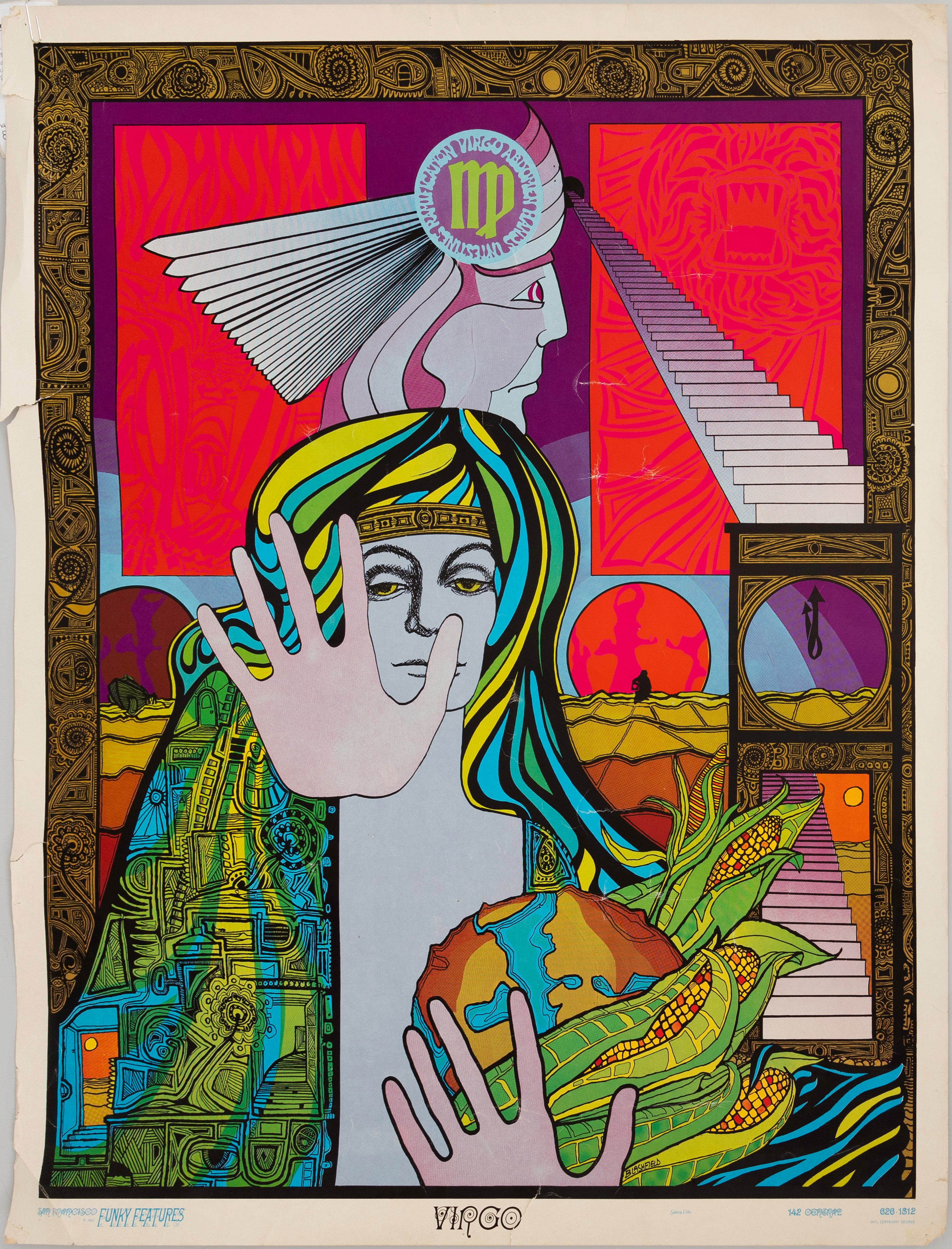 BLASFIELD. Affisch, "Virgo", San Fransisco Funky Features, 1967.