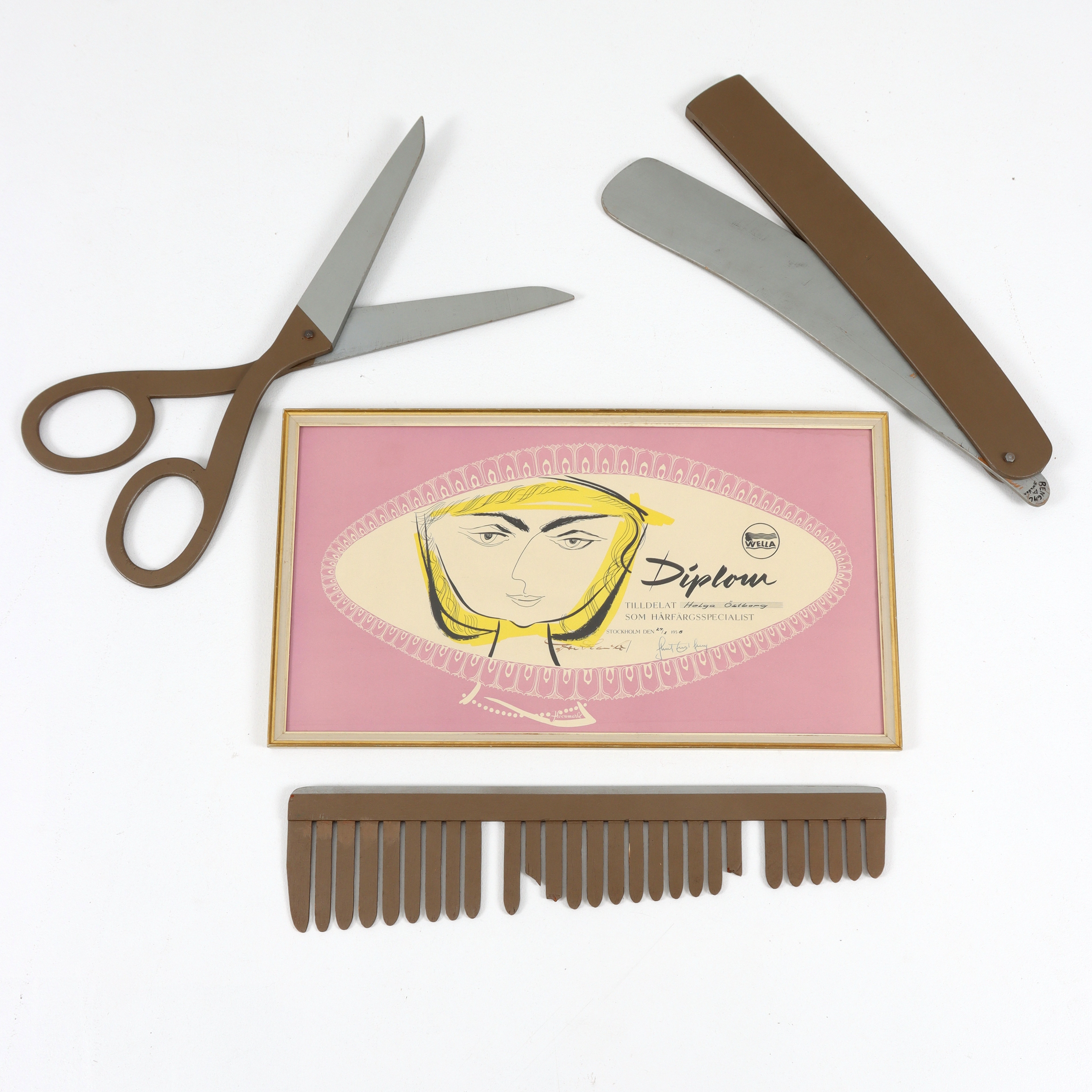 DIPLOM, SAX, KAM och RAKKNIV, 4 delar. 1900-tal.