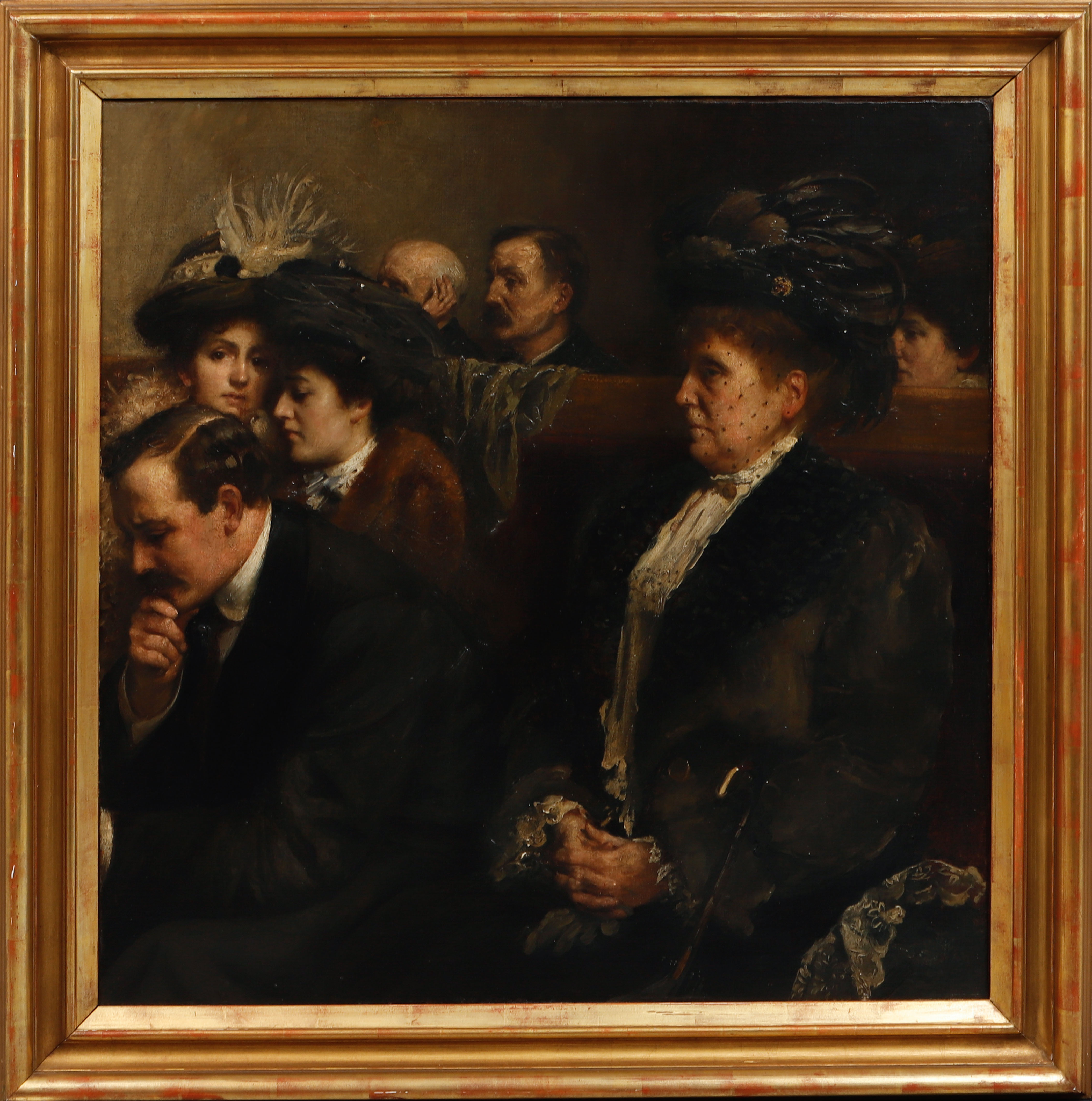 THOMAS BENJAMIN KENNINGTON. TILLSKRIVEN. Figurkomposition, olja på duk, 18/1900-tal.