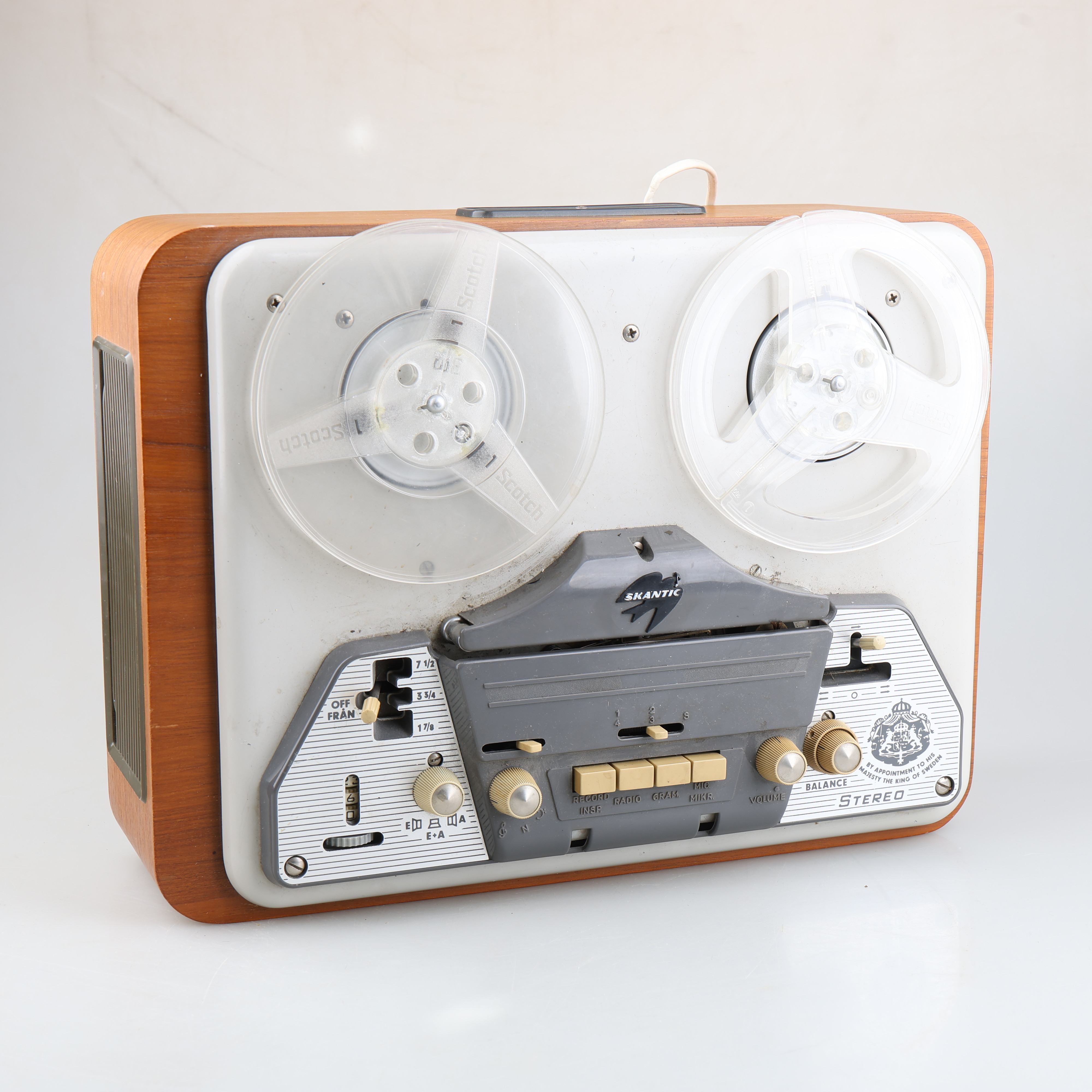 RULLBANDSPELARE, Skantic, hovleverantör, 1900-talets mitten del.