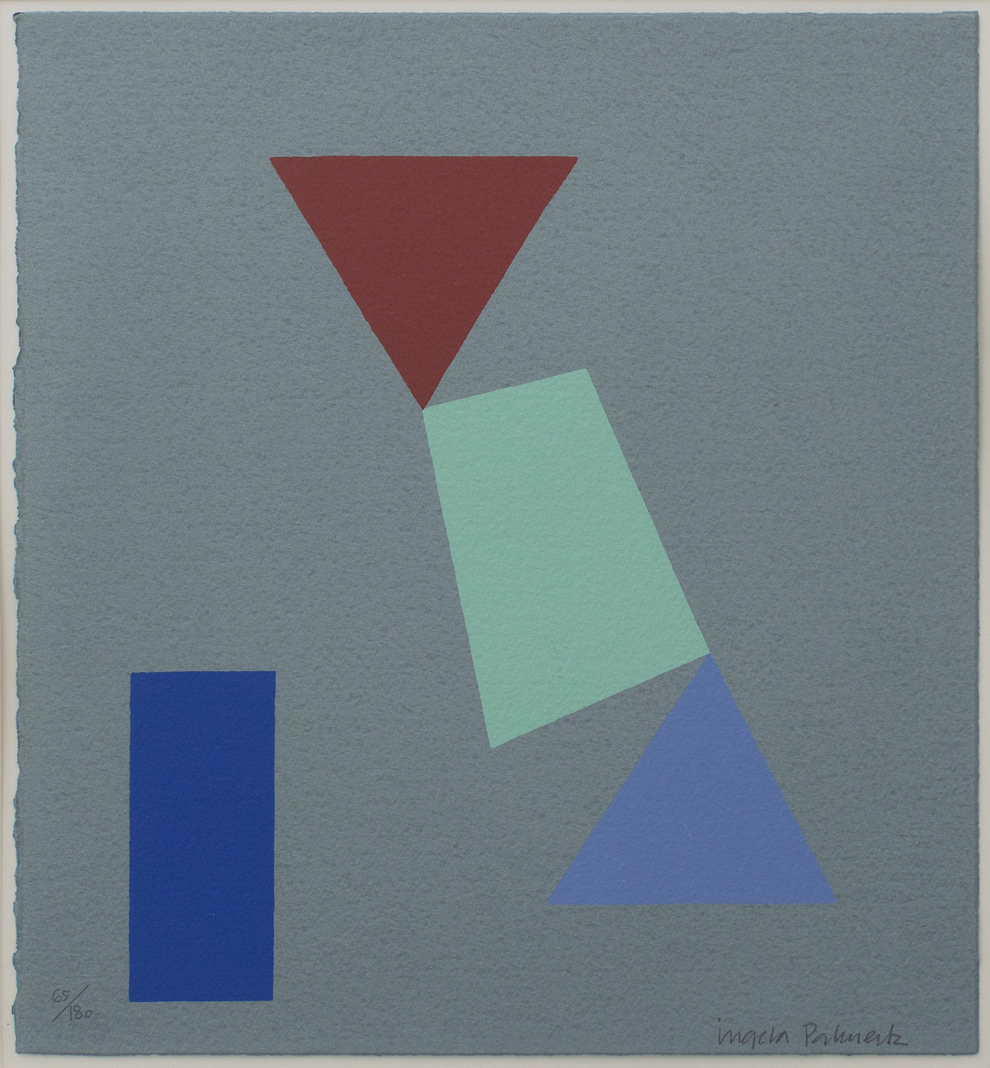 INGELA PALMETZ (FÖDD 1941). "Figurspel I", litografi nr 65/180, signerad.