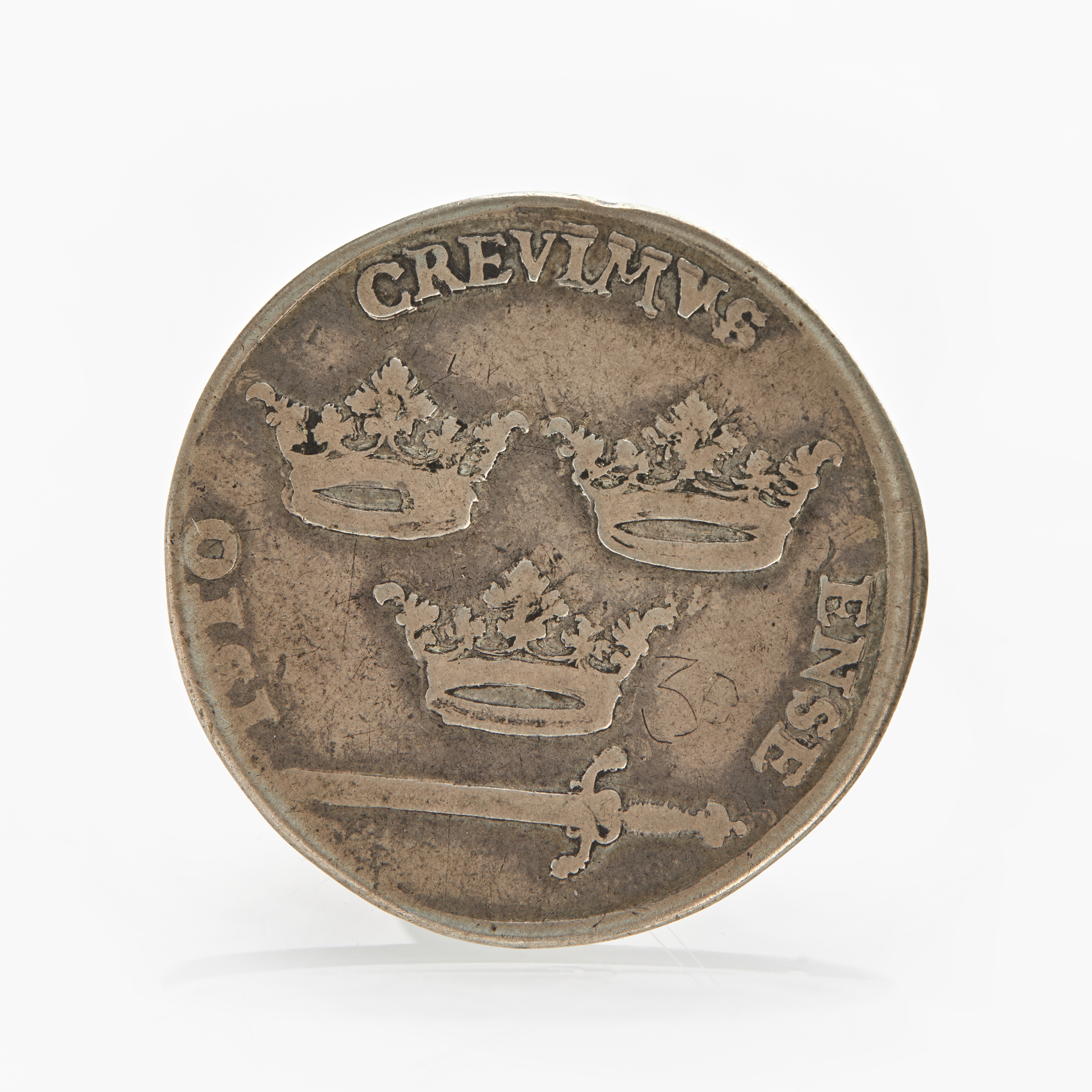 KARL X GUSTAV (1664-1660), Kastmynt 1660 1/3 riksdaler, 7 rader text.