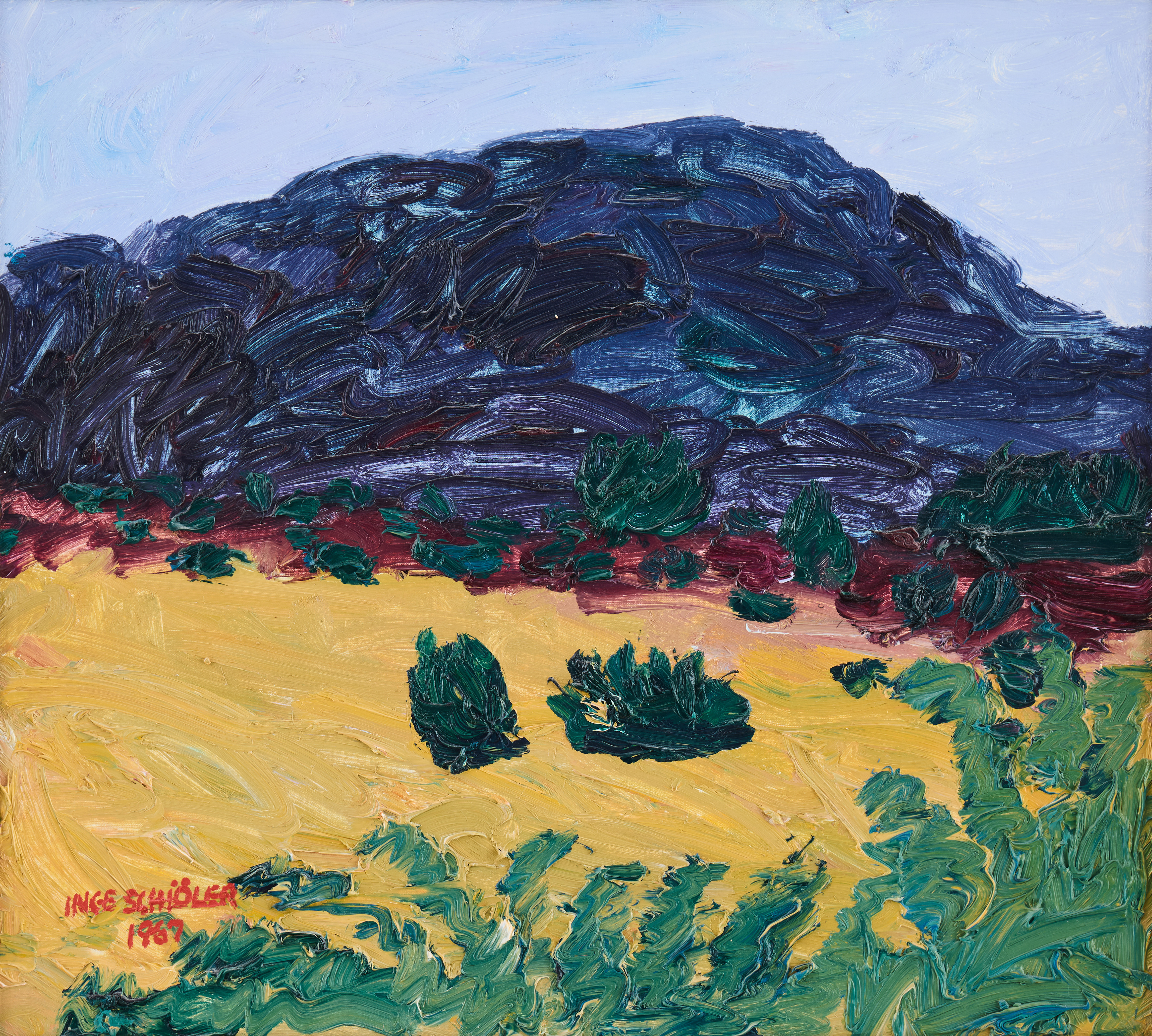 INGE SCHIÖLER. "Mörkt berg".