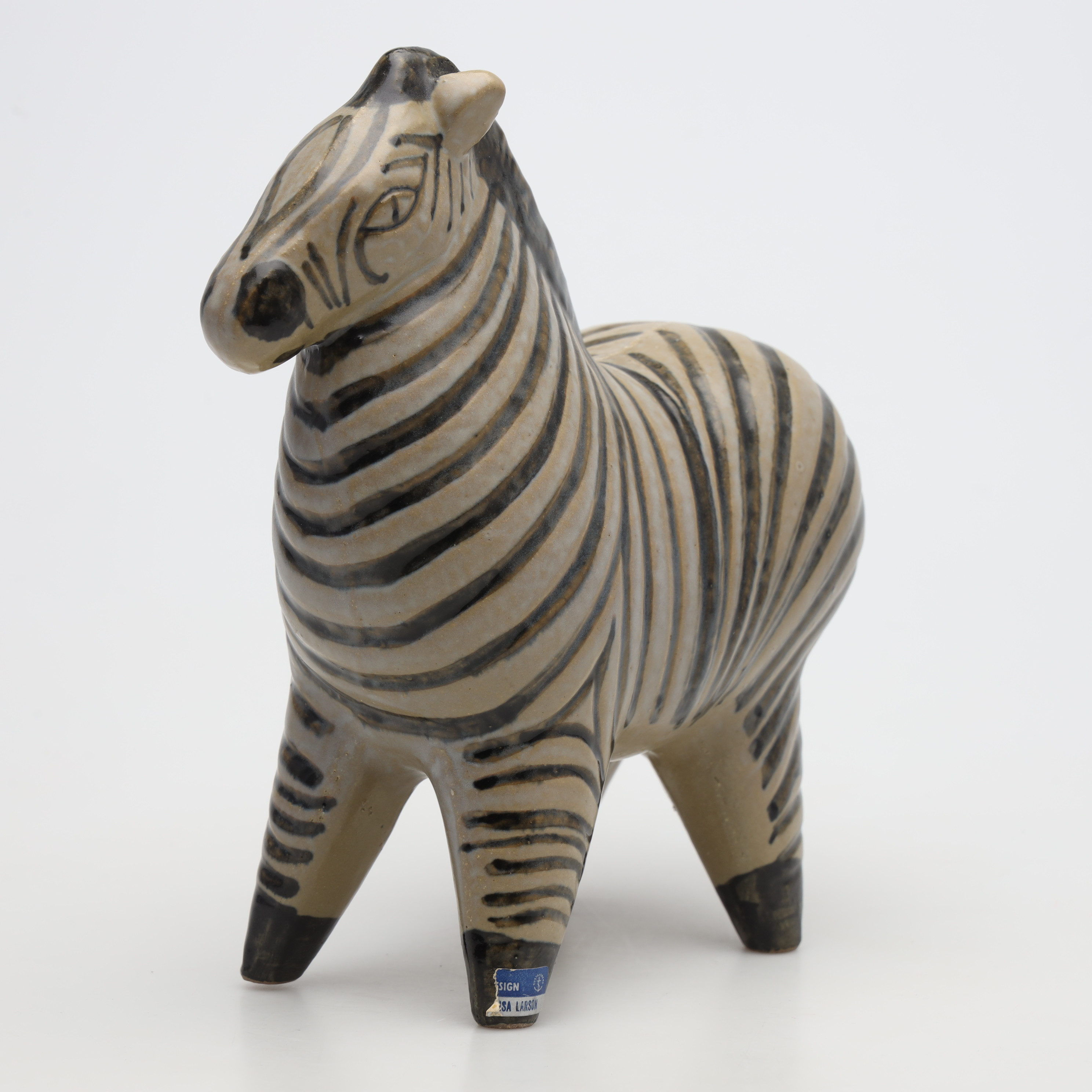 FIGURIN, "Zebra", stengods, ur serien "Stora zoo", Gustavsberg.