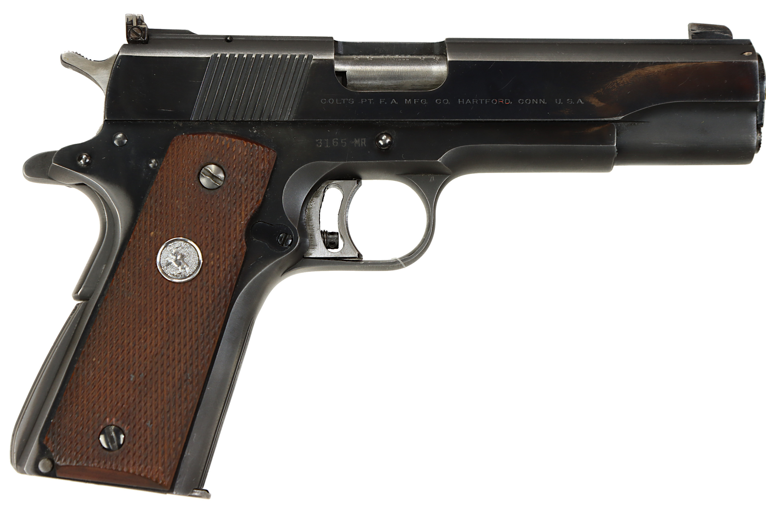 PISTOL, fabrikat Colt, modell National Match Mid Range, kaliber .38 Special WC, tillv.nr 3165MR.