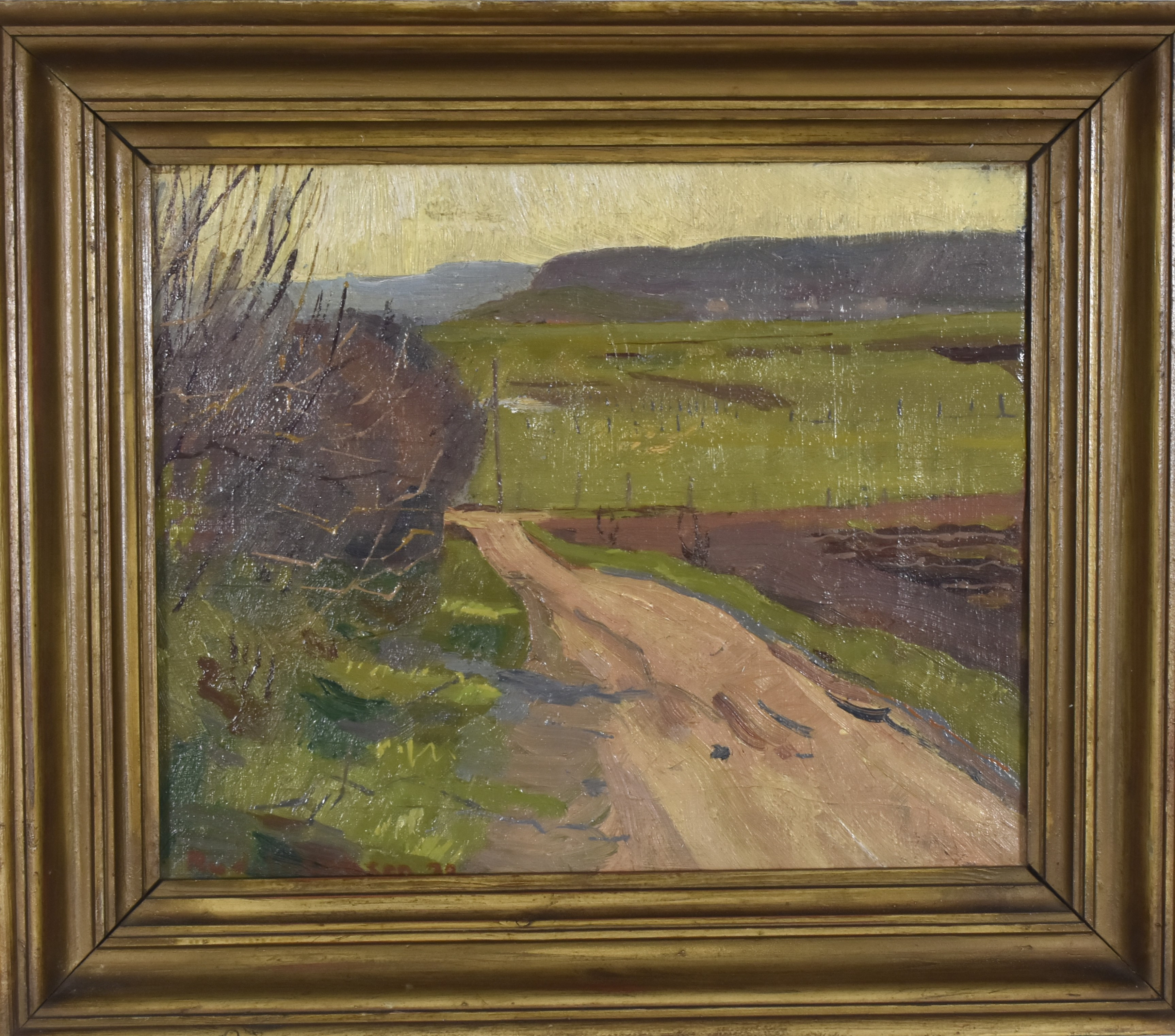 RUDOLPH JACOBSEN. oljemålning på duk,landskap.