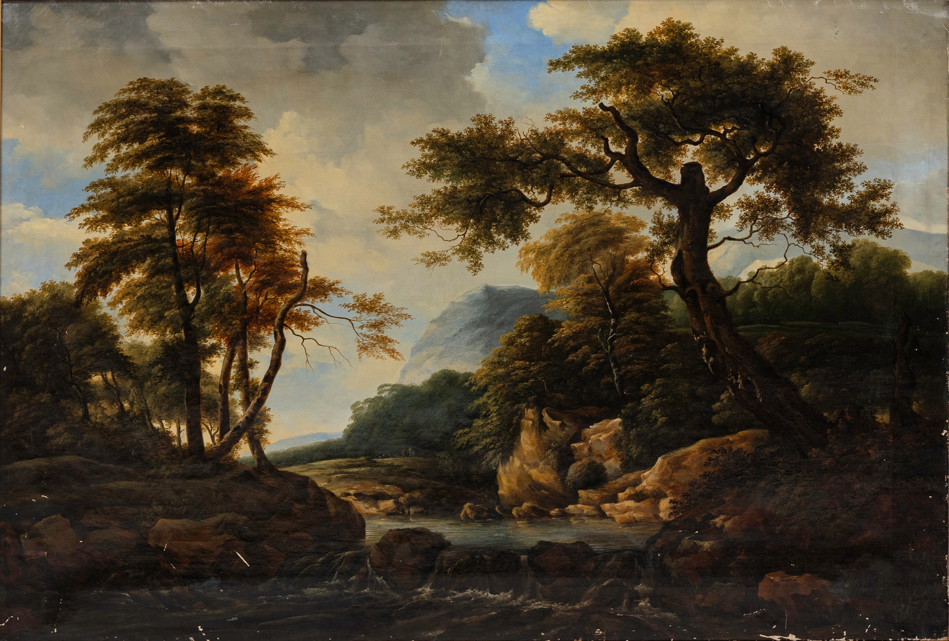 OKÄND KONSTNÄR. Landskapsmotiv, olja på duk, 1800-tal.