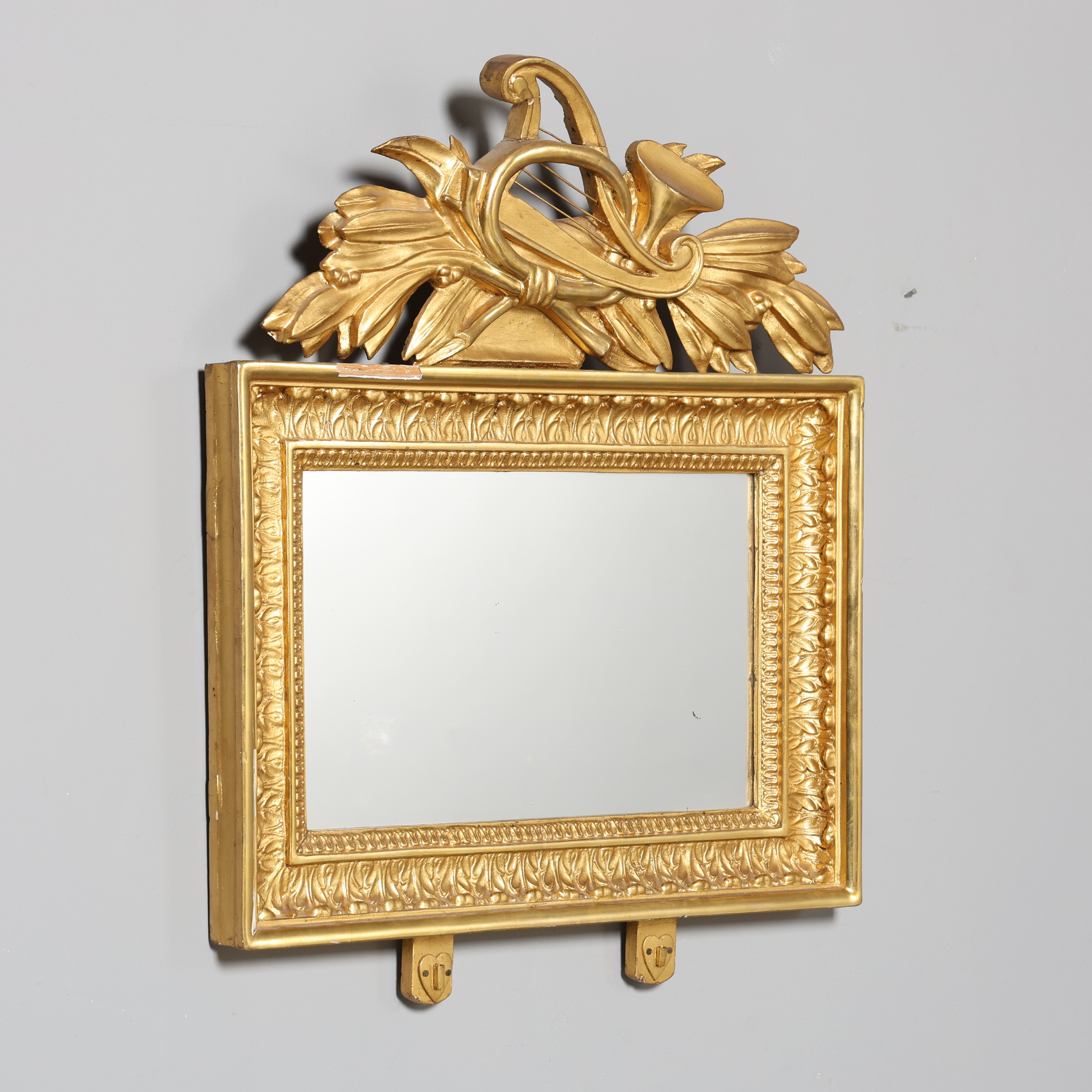 SPEGELLAMPETT, empire, 1800-tal, förgylld träram.