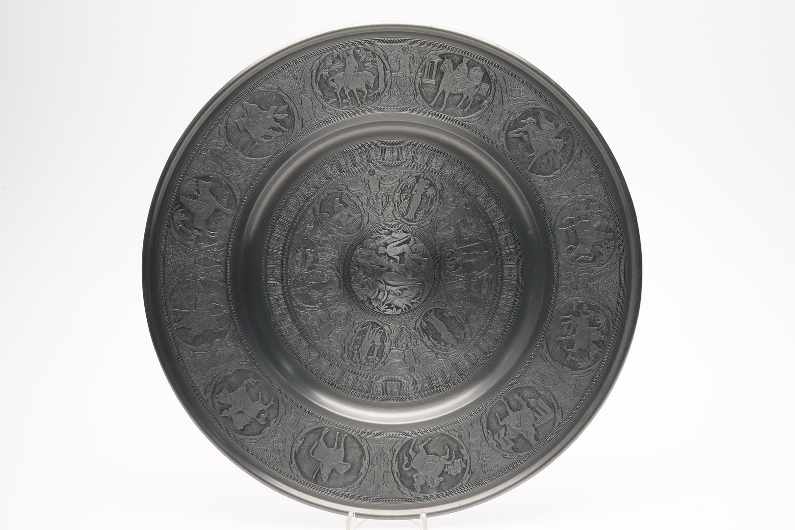 VÄGGPRYDNAD. Tenn. "Adam & Eva, Israels 12 stammar".