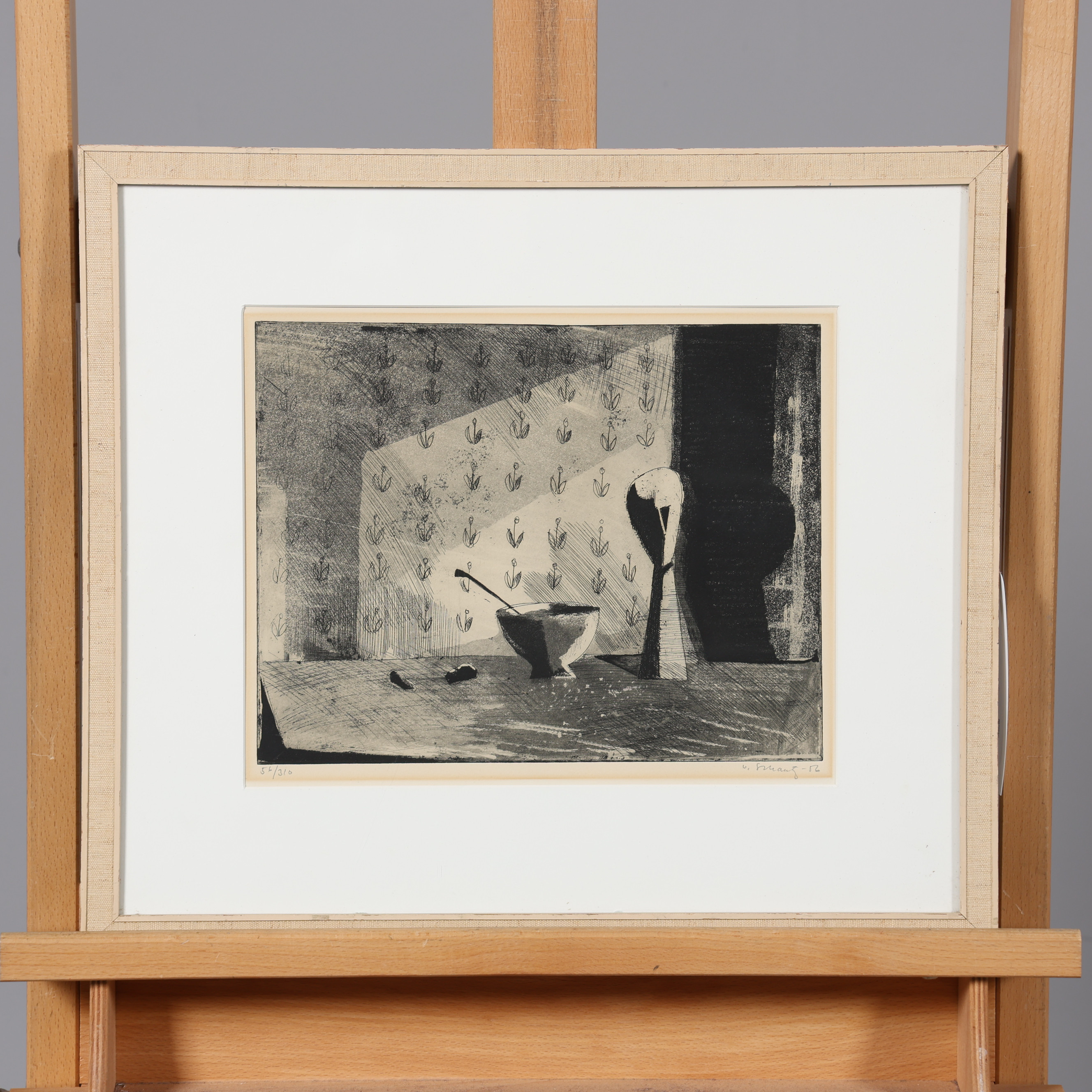 PHILIP VON SCHANTZ. LITOGRAFI, signerad, numrerad 56/310, daterad -56.