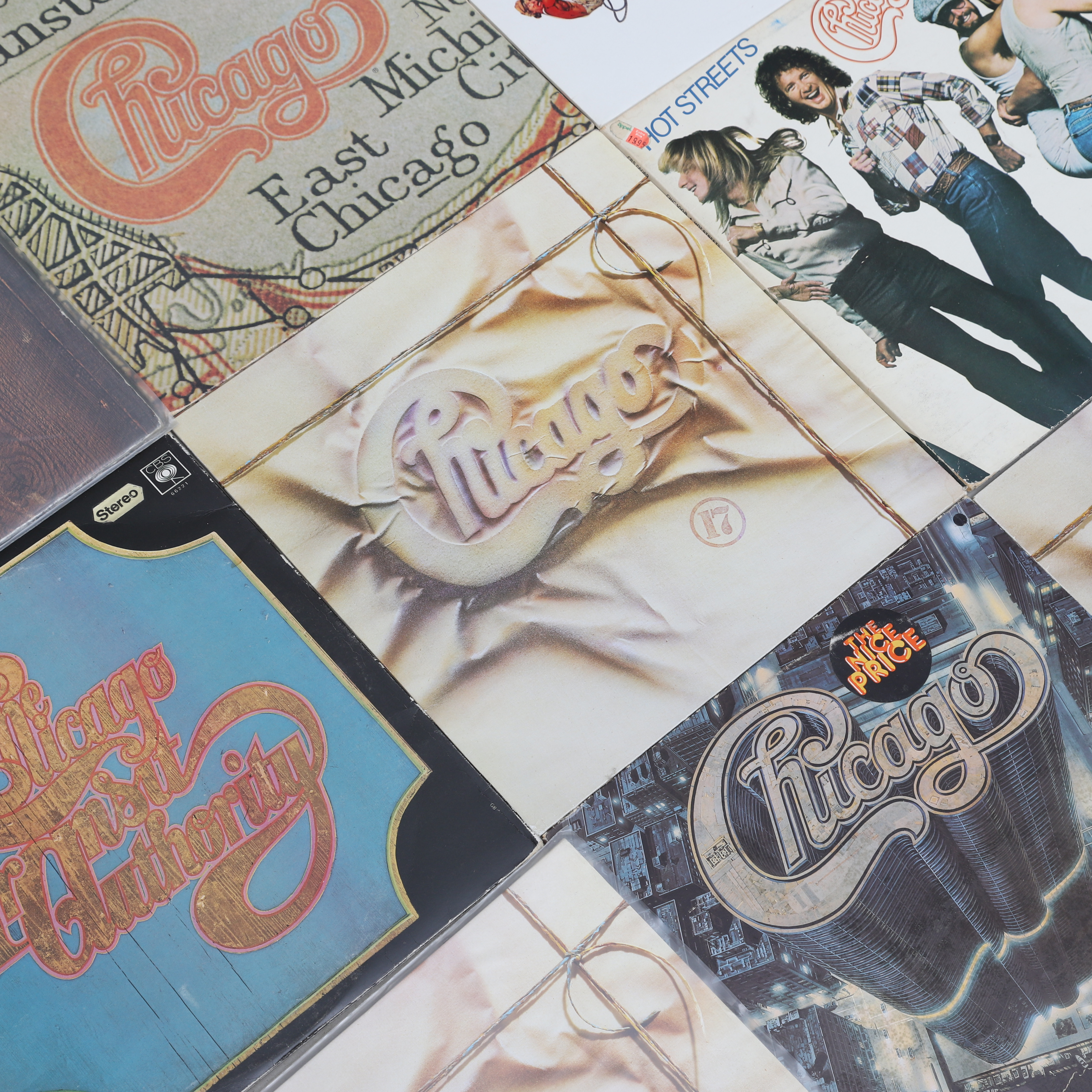 VINYLSKIVOR, 9 st, Chicago, b.la. "Hot streets"/"XI".