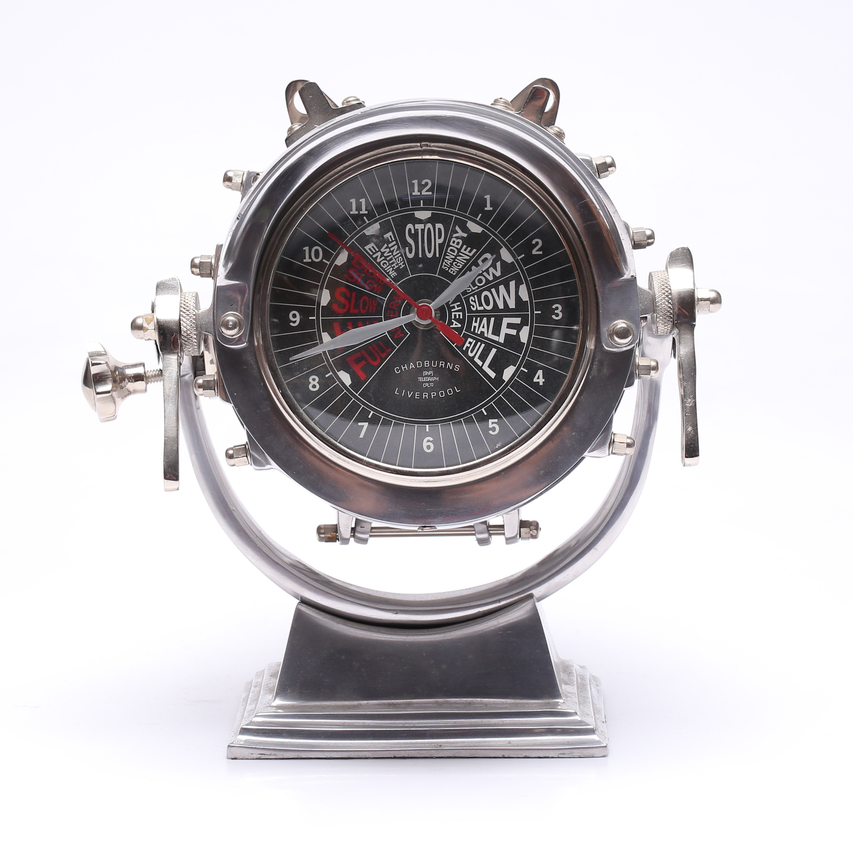 BORDSUR, vitmetall, Eichholtz Royal Master Clock.