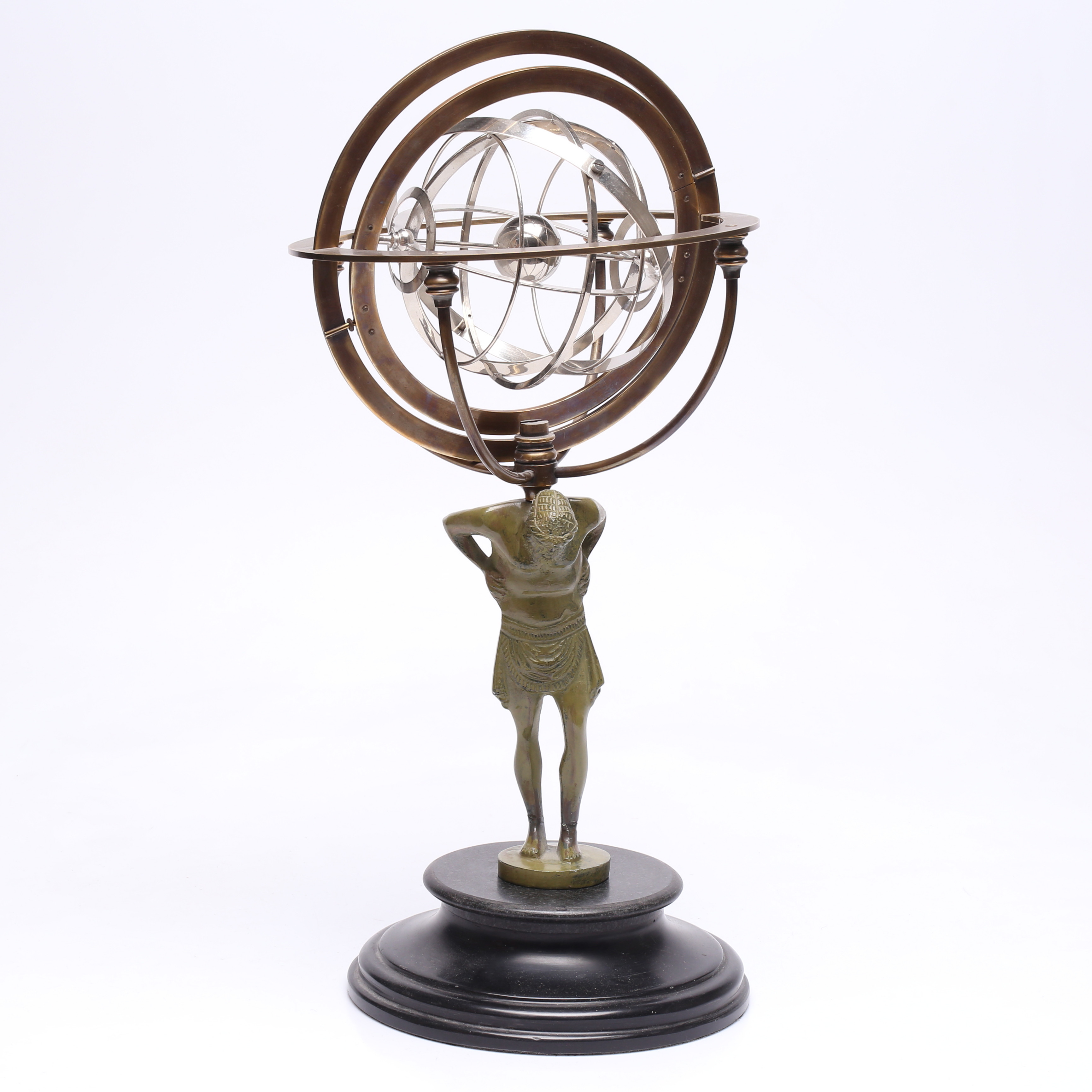 ARMILLARSFÄR, metall, samtida.