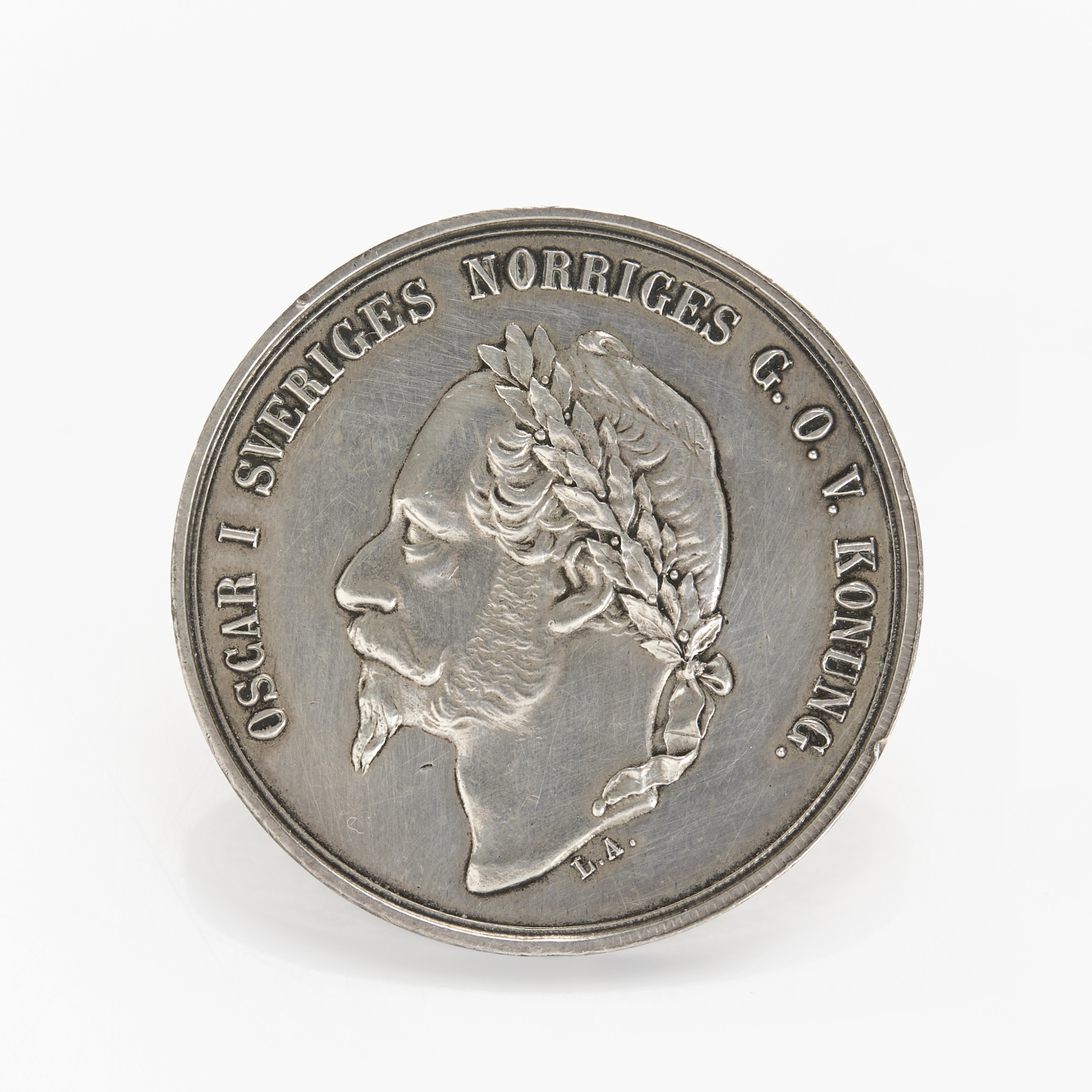 KARL XIII (1809-1818). Kastmynt till konungens kröning, 1/3 riksdaler 1809. Krans med korslagda blad.