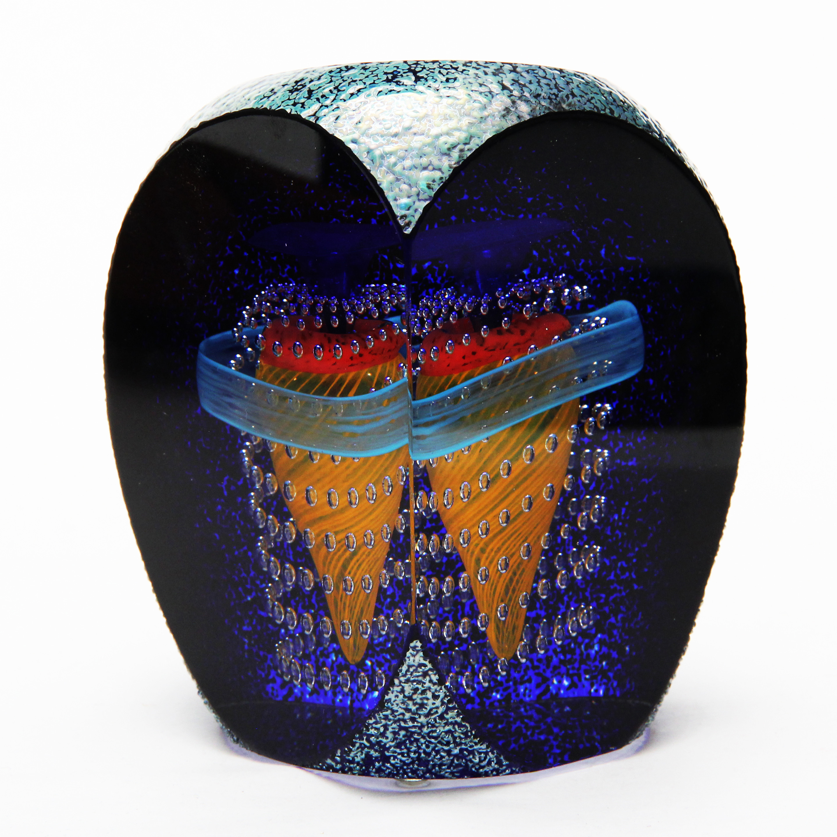 MONICA BACKSTRÖM. SKULPTUR, glas, Kosta Boda, signerad.