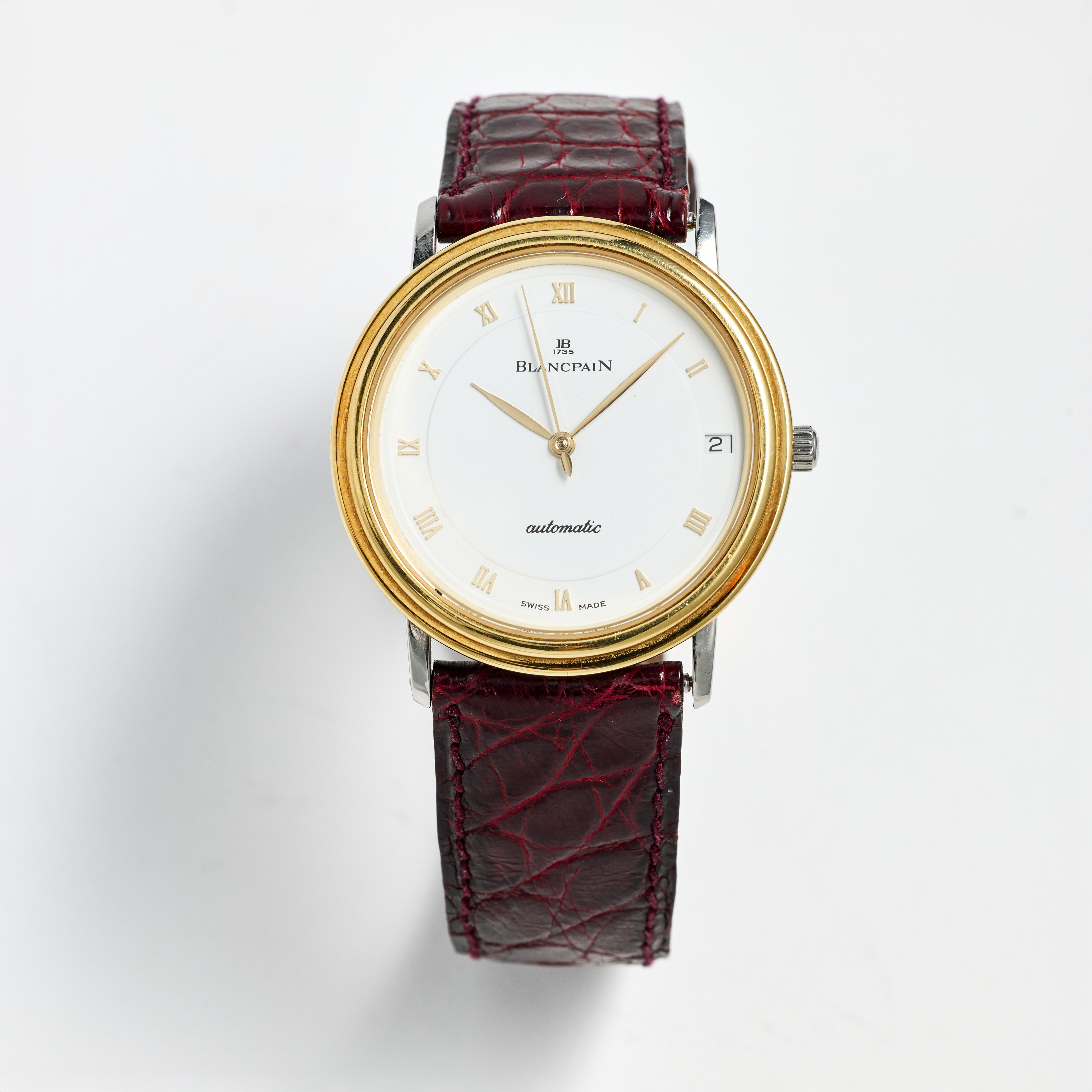BLANCPAIN, Villeret, armbandsur, 34 mm, stål/guld, ca 1995.