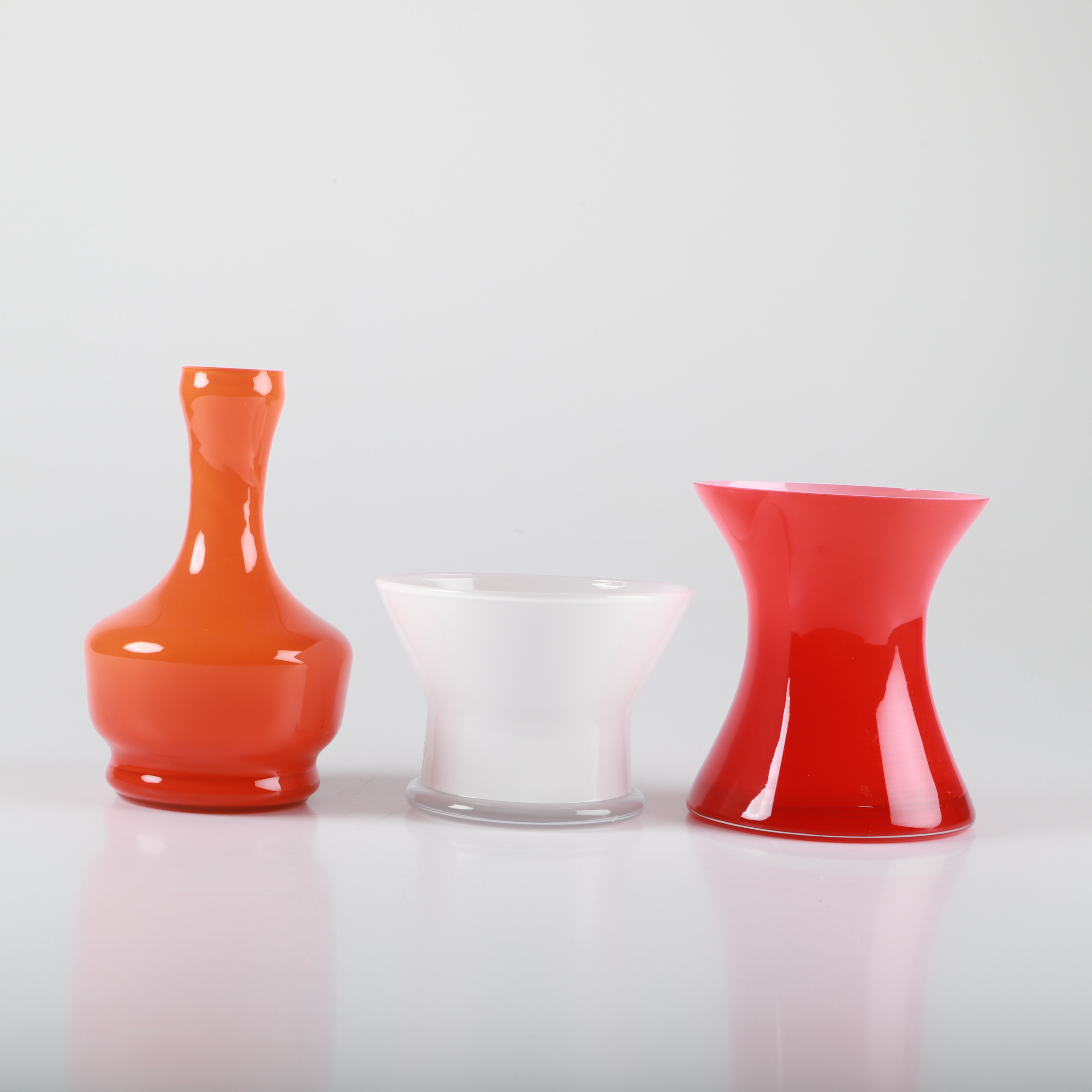 SKÅL OCH VASER, 3 stycken, glas, bl. a. Orrefors.