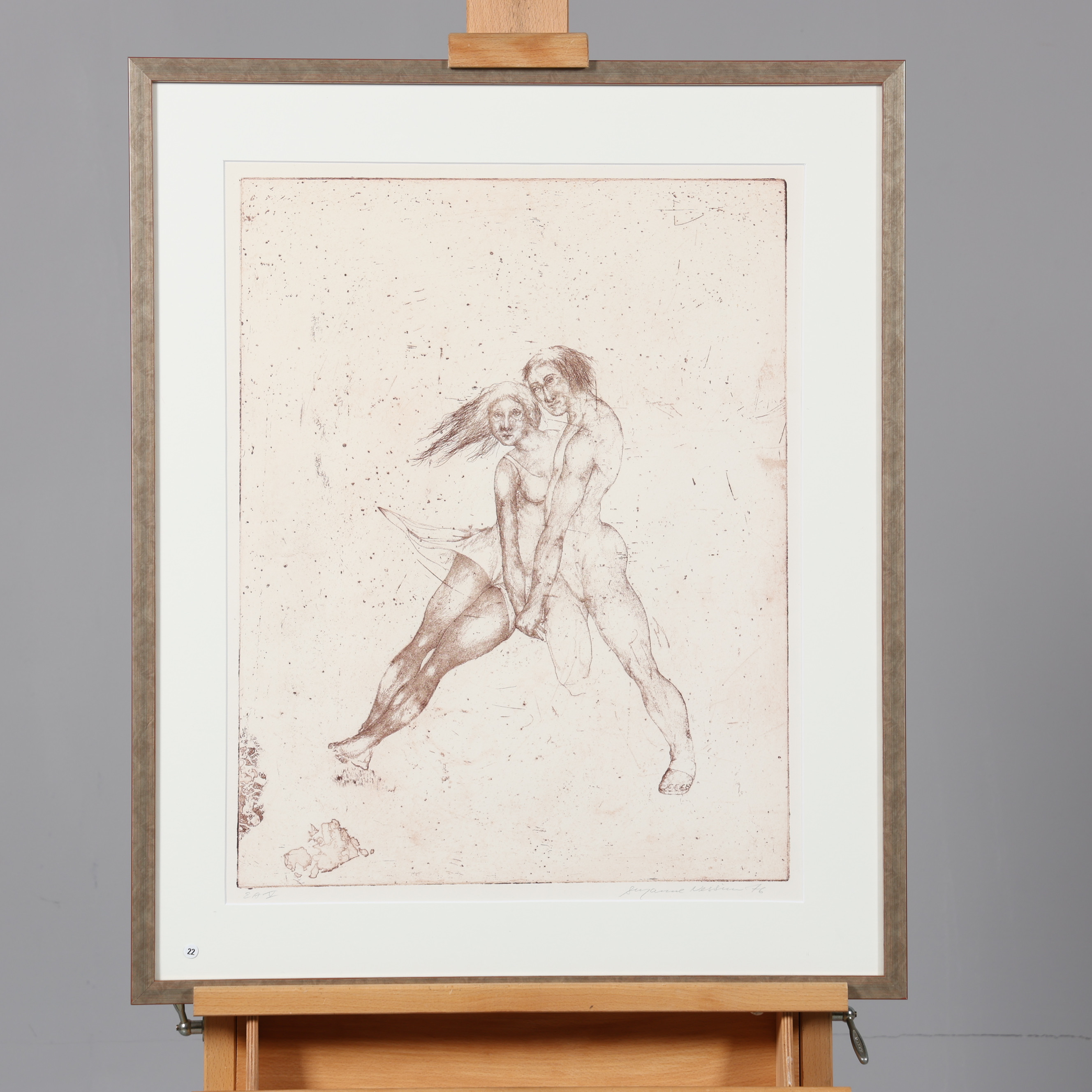 SUSANNE NESSIM. LITOGRAFI, signerad, daterad 76, numrerad.