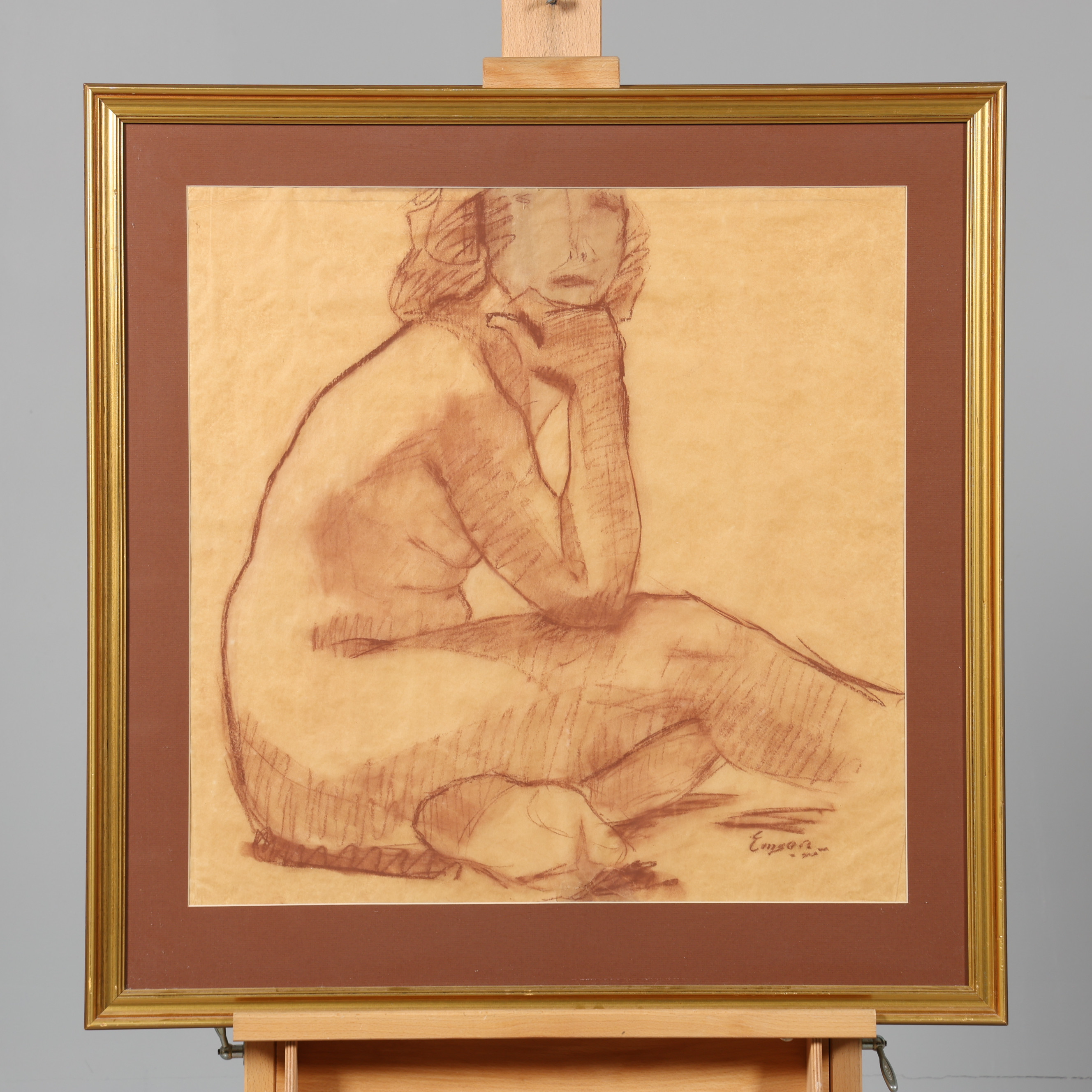 ERIK EMANUELSSON. TECKNING, signerad, daterad.