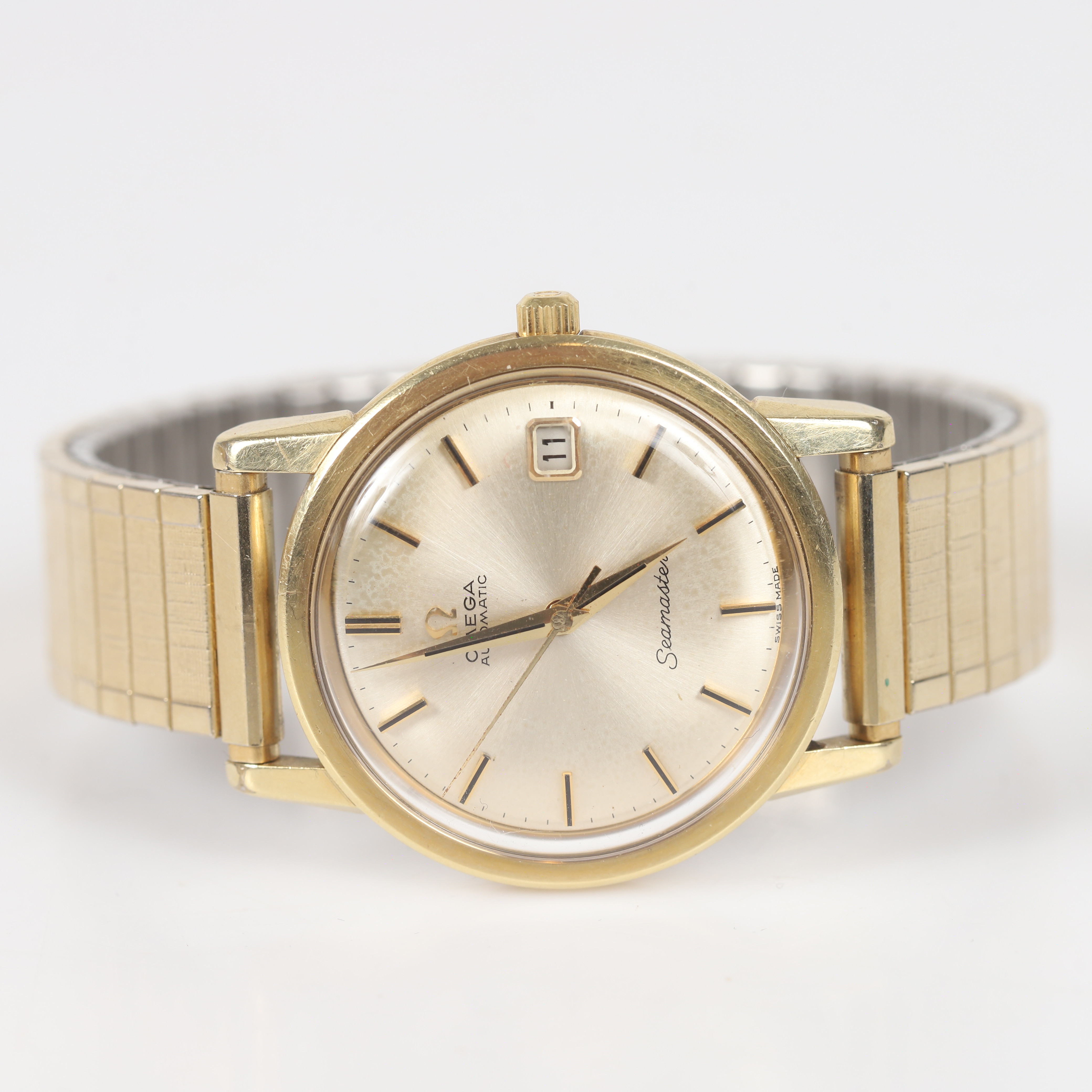 ARMBANDSUR, Omega Seamaster Automatic, guld på stål.