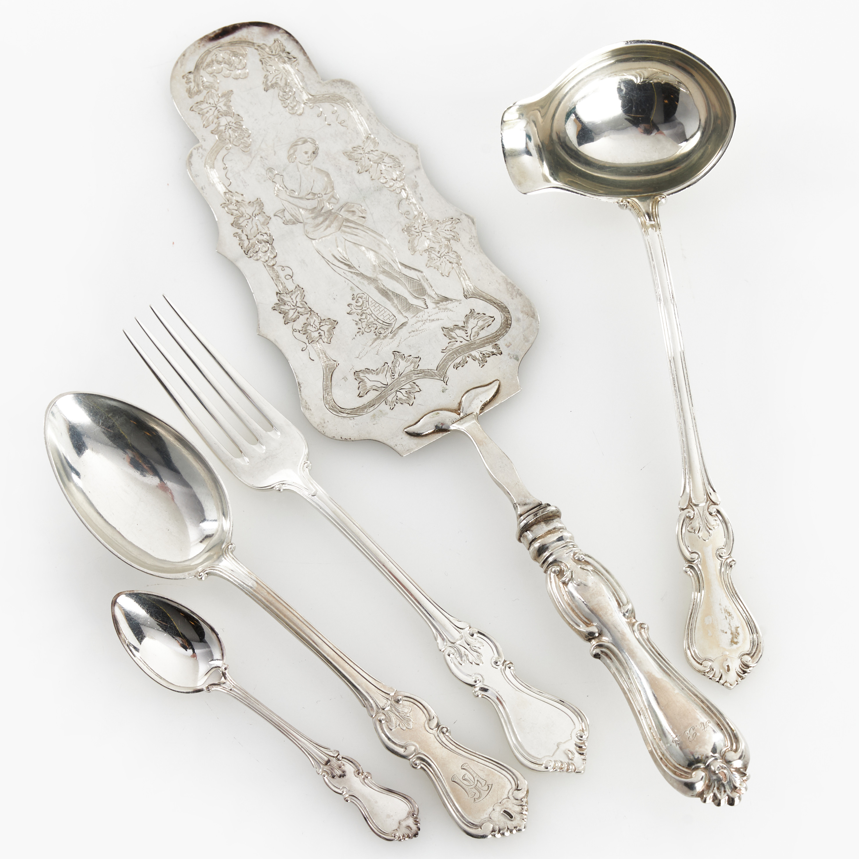 BESTICKSERVIS, 39 delar, silver, modell "Olga", bland annat K. Andersson, 1900-talets första hälft.