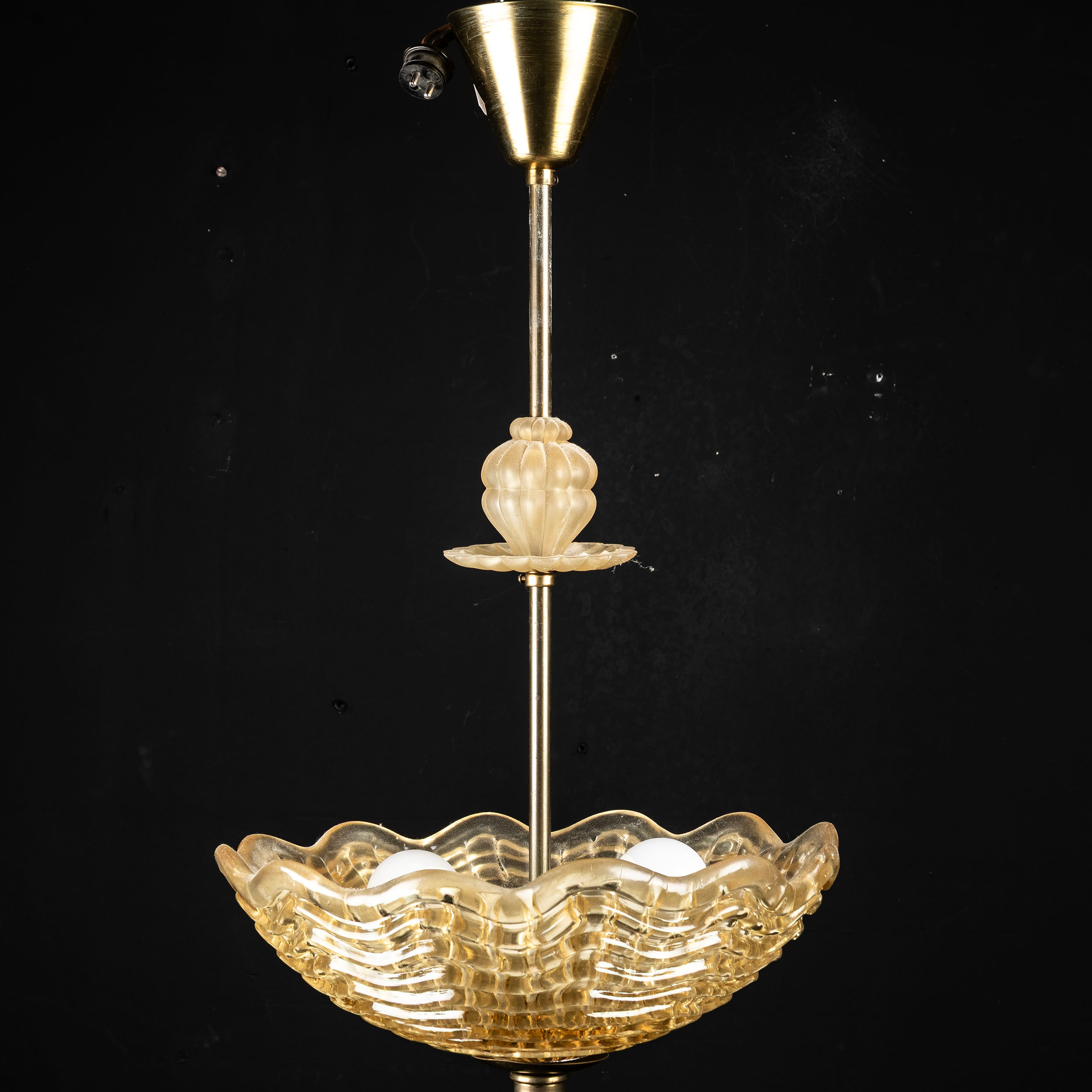 TAKLAMPA, Carl Fagerlund, Orrefors, 1900-talets mitt.