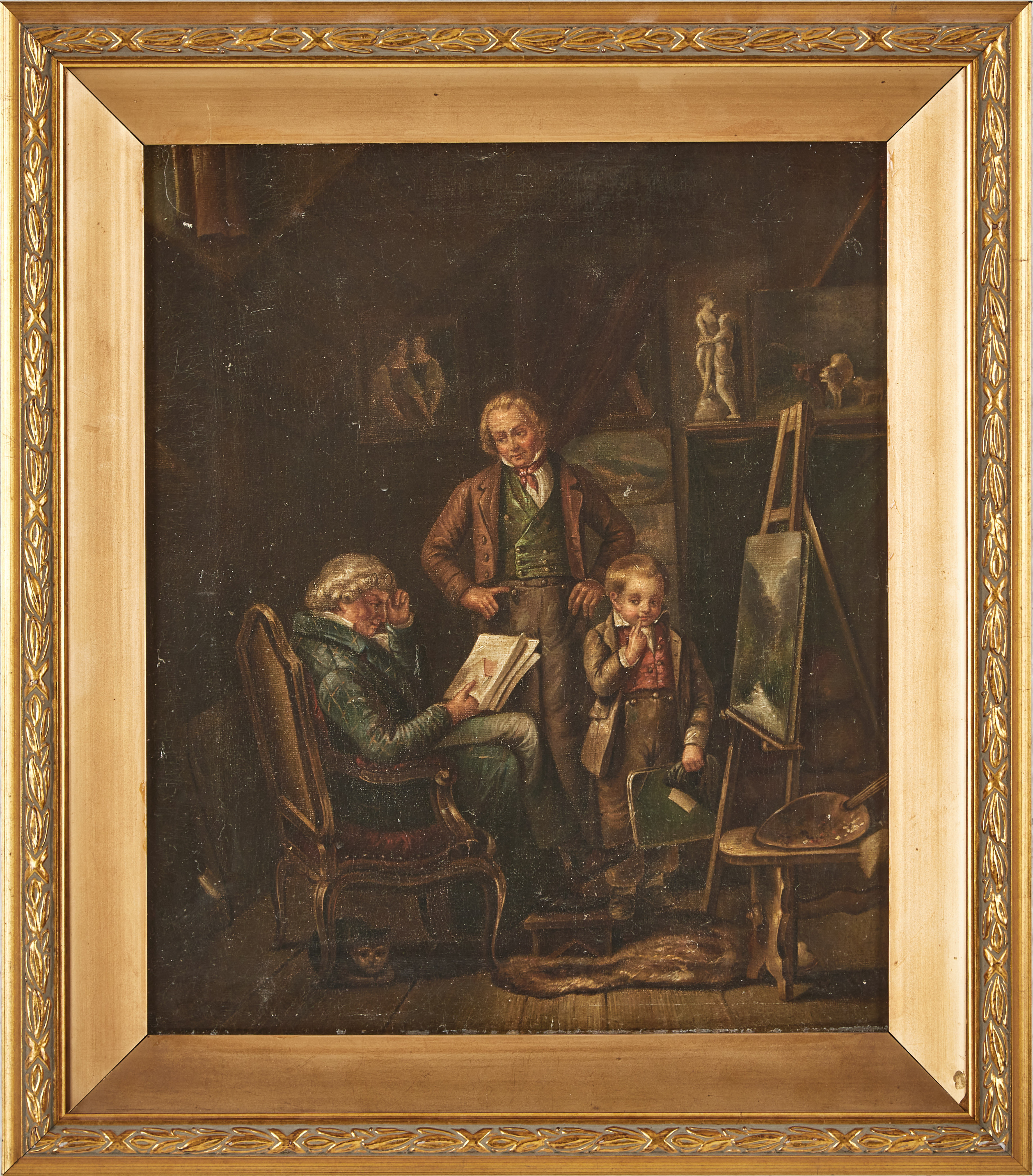 EDOUARD-HENRI GIRARDET (SCHWEIZ/FRANKRIKE 1819-1880). Kopia efter, 1800-tal. "Ein angehender Raphael".