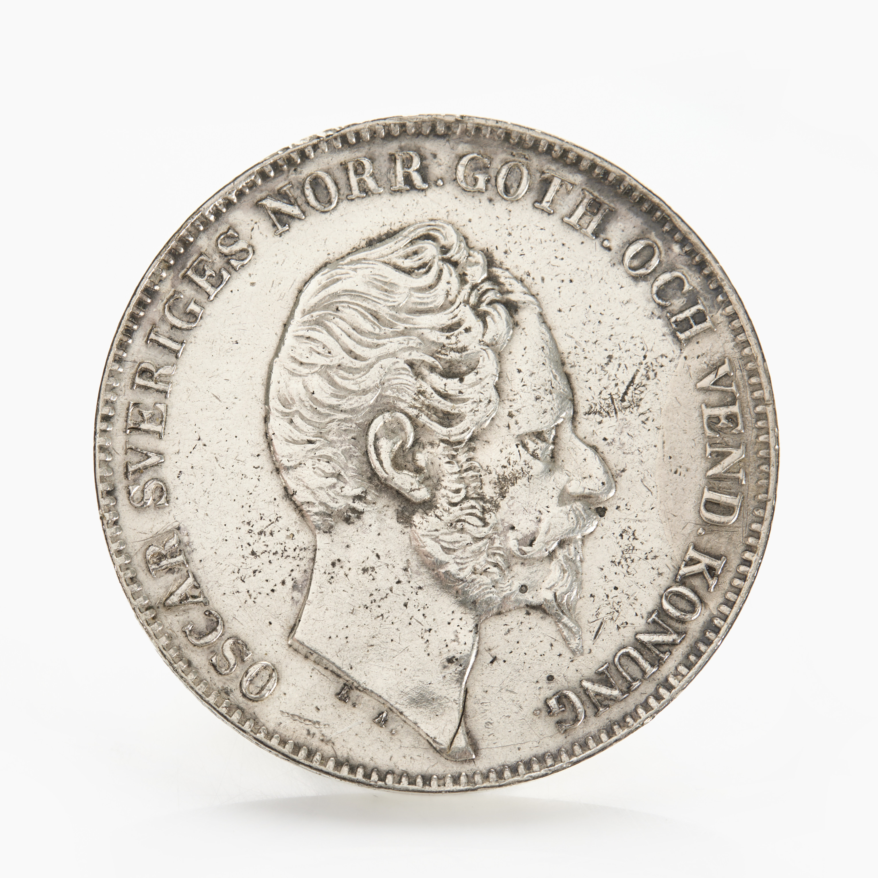 OSCAR I (1844-1859) 1 riksdaler specie 1856.