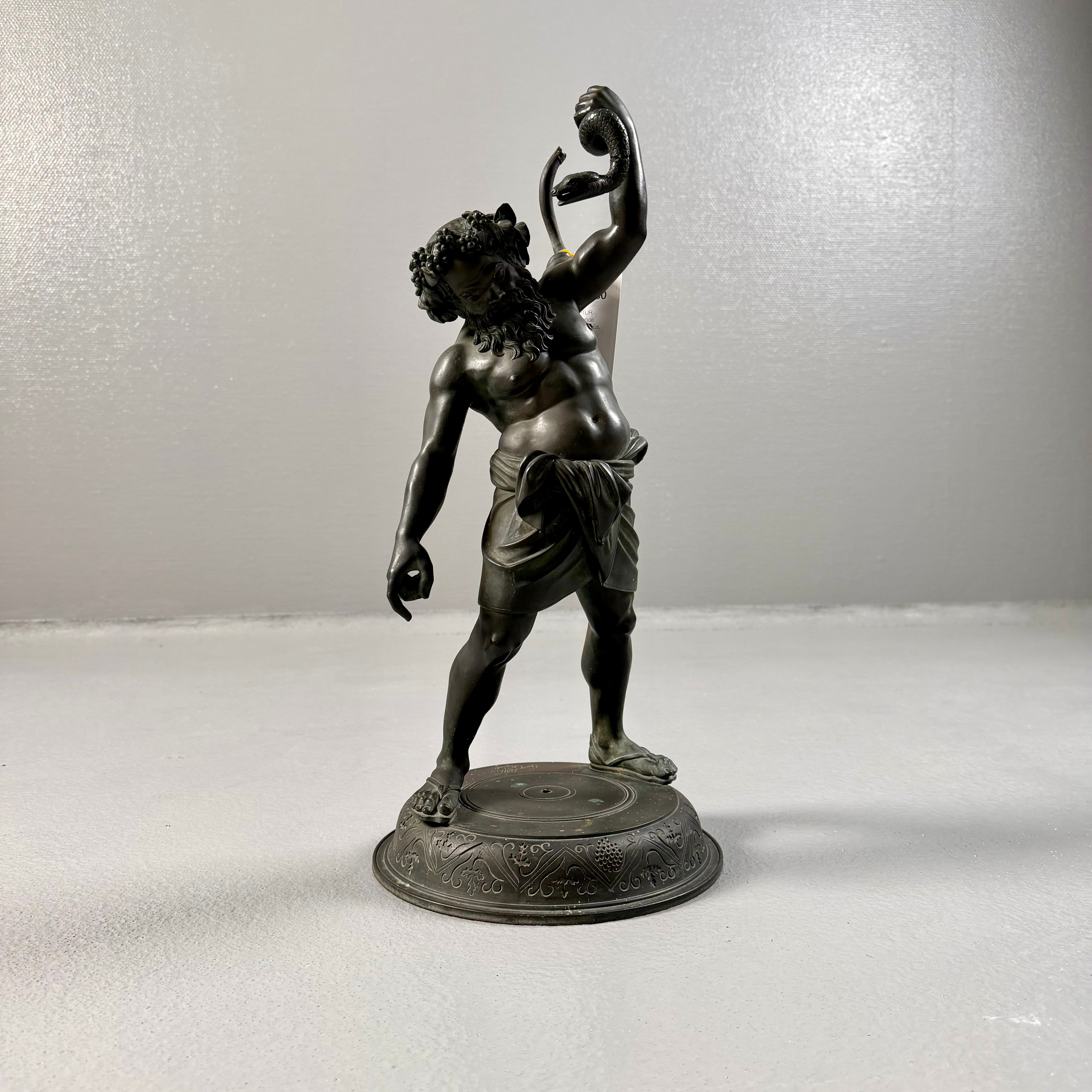 SKULPTUR, föreställande satyren Silenus, 1800-talets andra hälft.