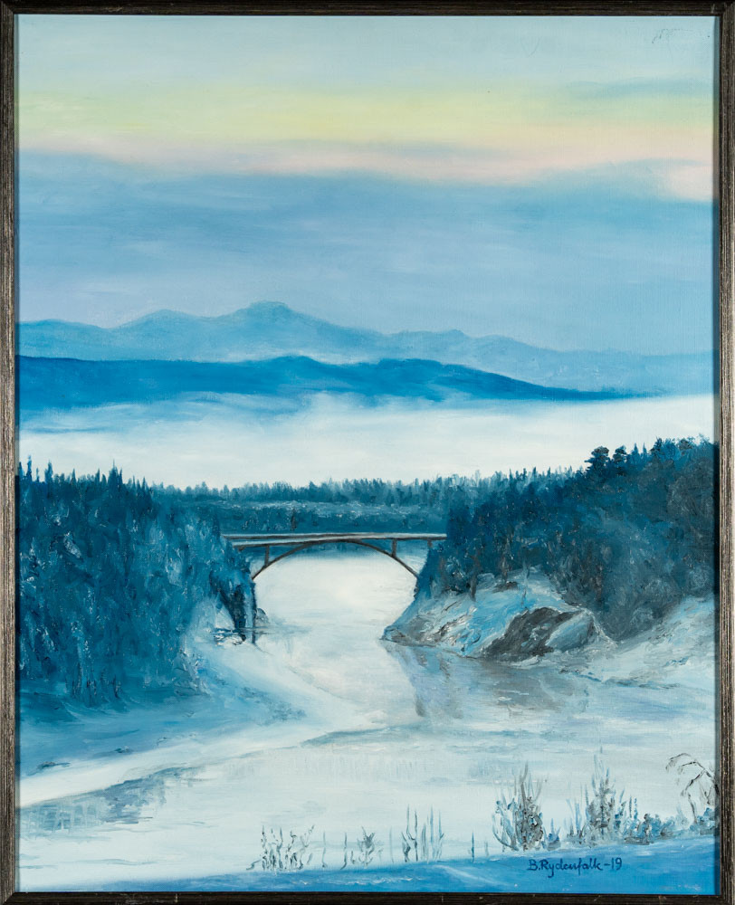 BÖRJE RYDENFALK NJAJTA. Oljemålning, "Portbron i Forsnacken".