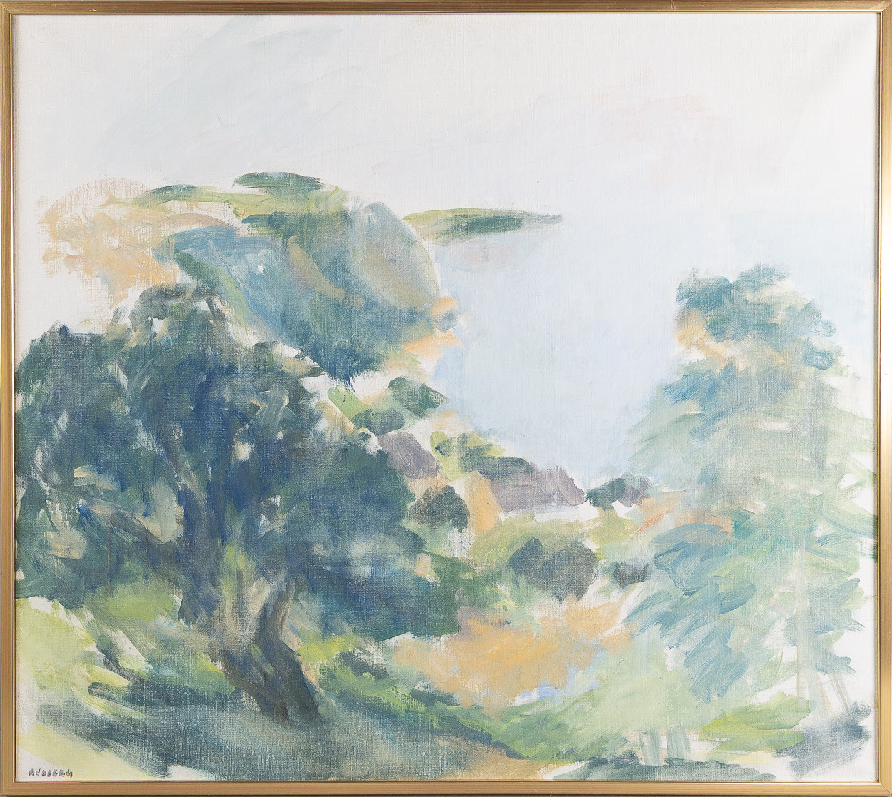 GUSTAV RUDBERG. "Från Backafallen", olja på duk.