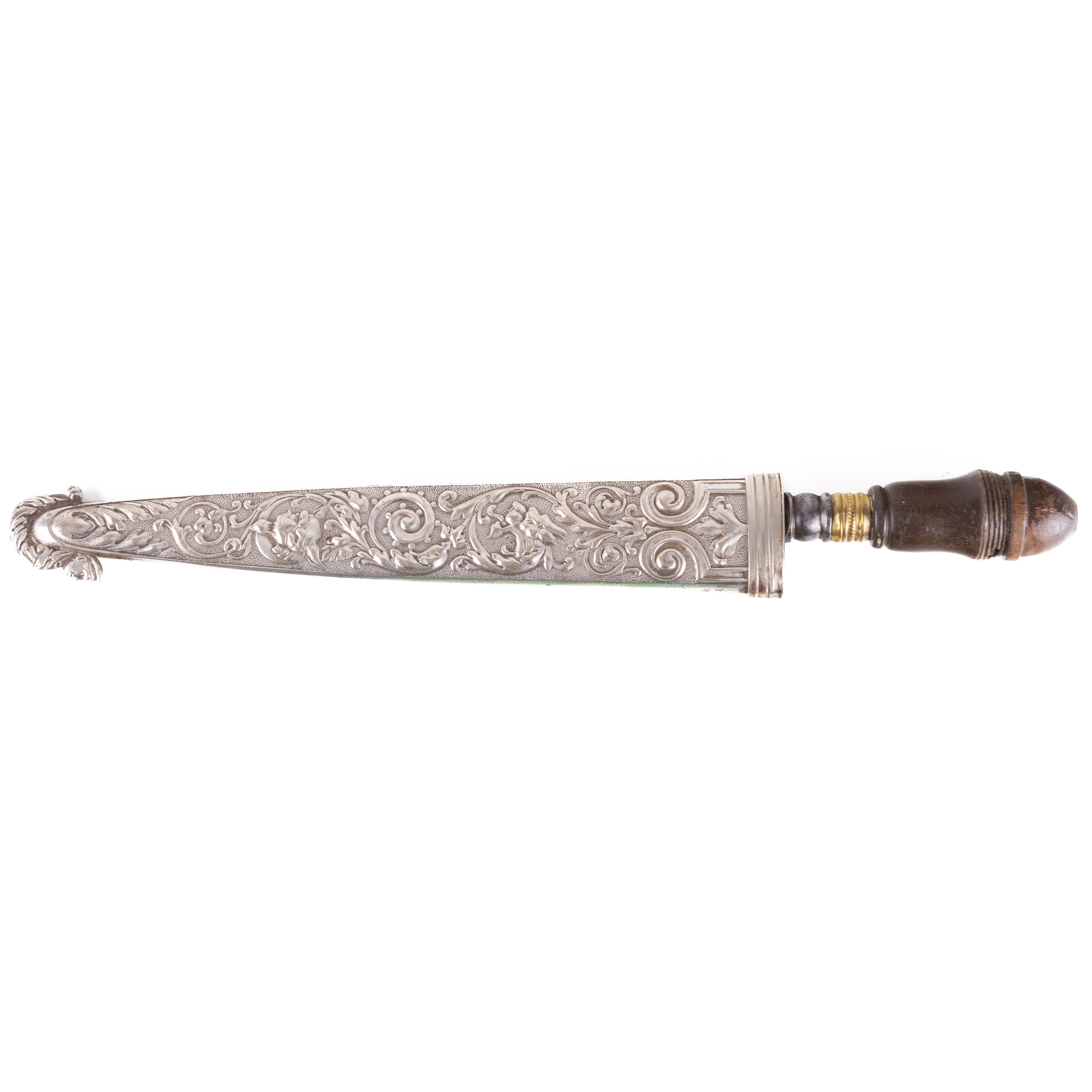 JAKTKNIV, Gaucho-typ, silver, Argentina, ca 1900.