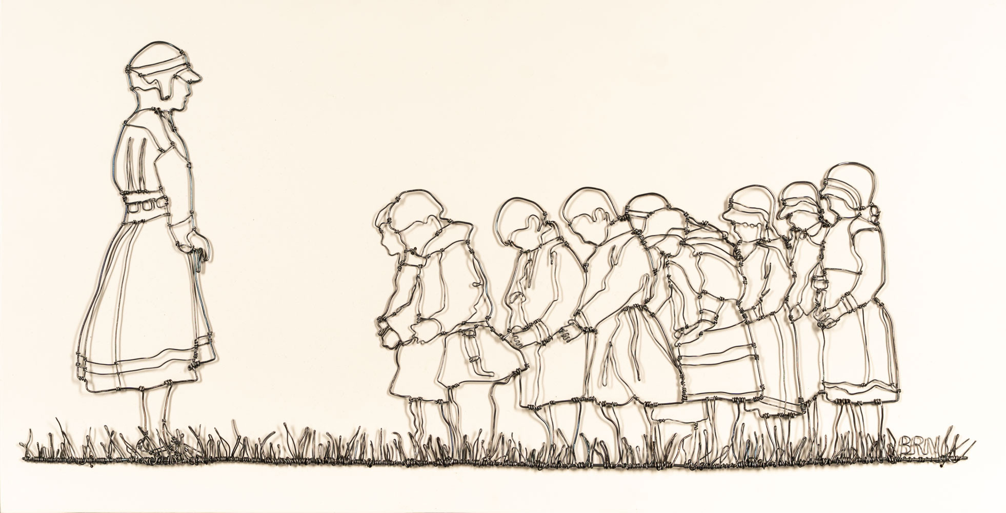 BÖRJE RYDENFALK NJAJTA. Skulptur/Kollage, "Samisk söndagsskola".