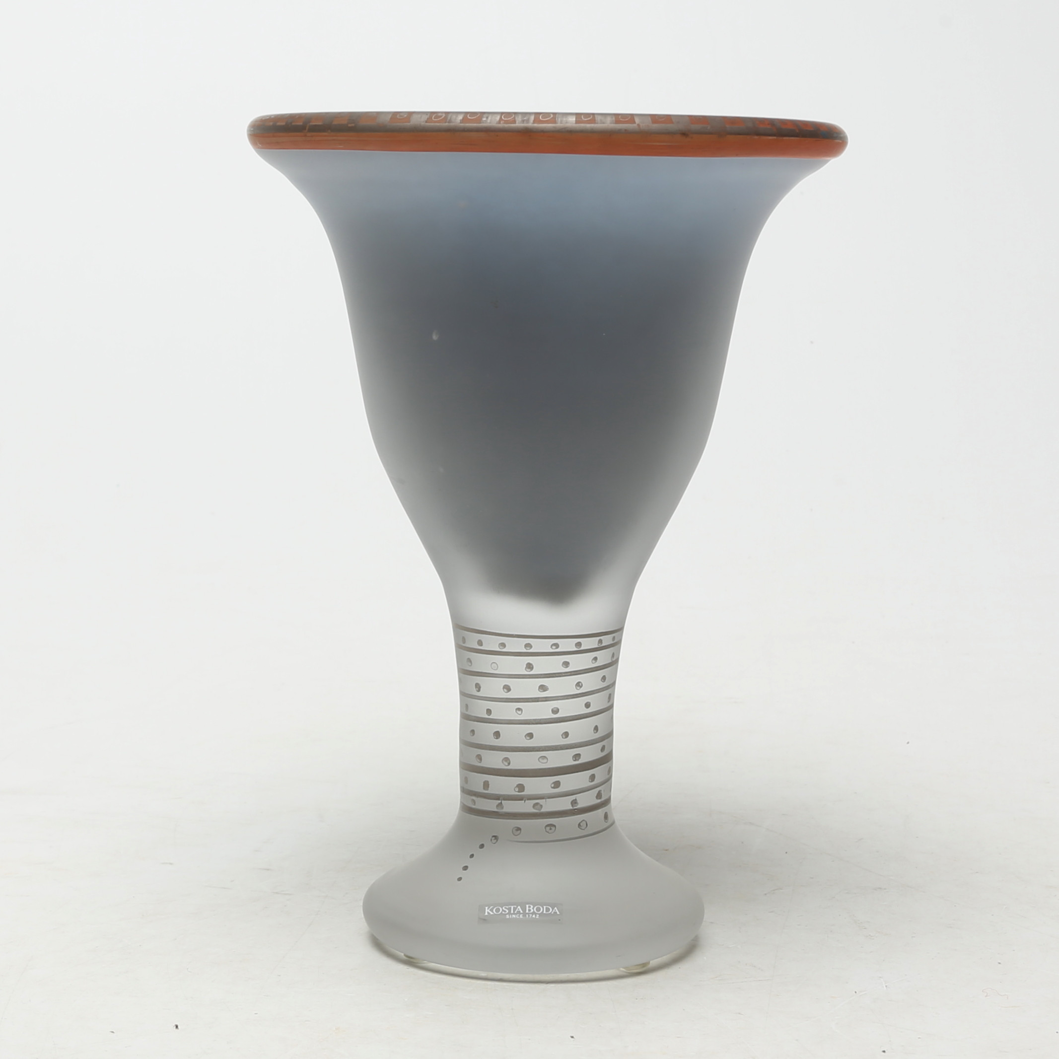 MONICA BACKSTRÖM. VAS, glas, Kosta Boda, Unique, signerad.