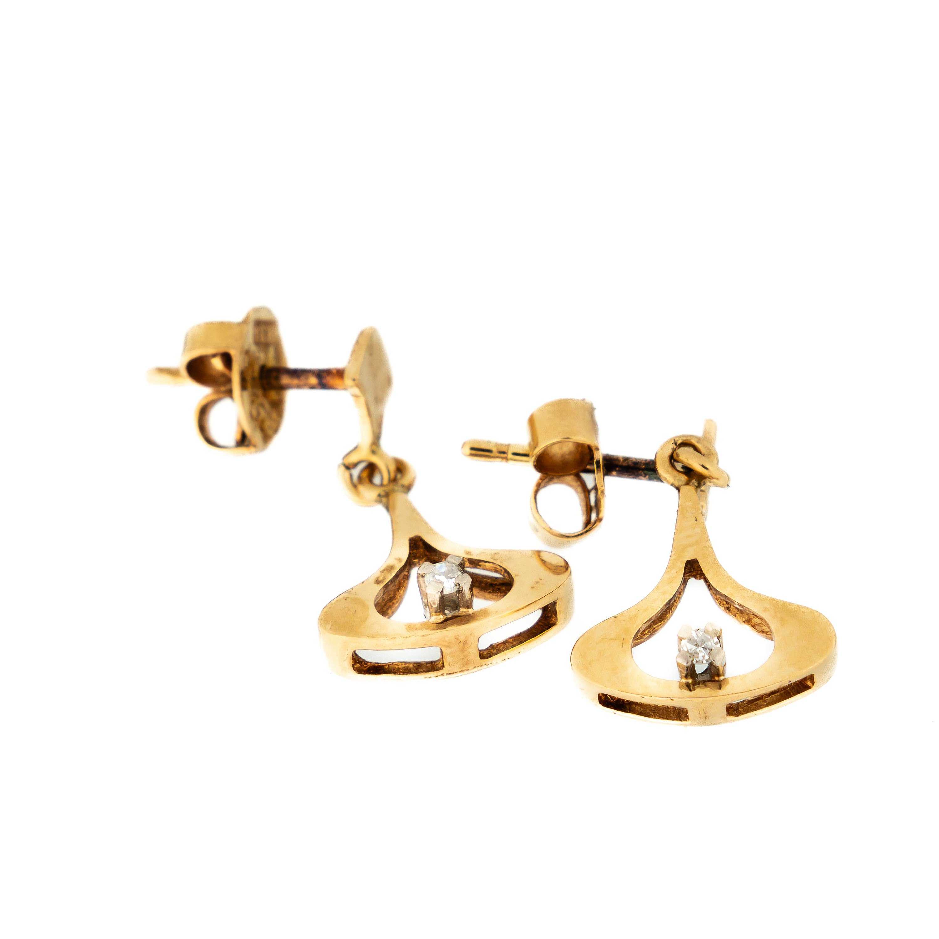 ÖRHÄNGEN. 18K Guld "Alton" 1900-tal.