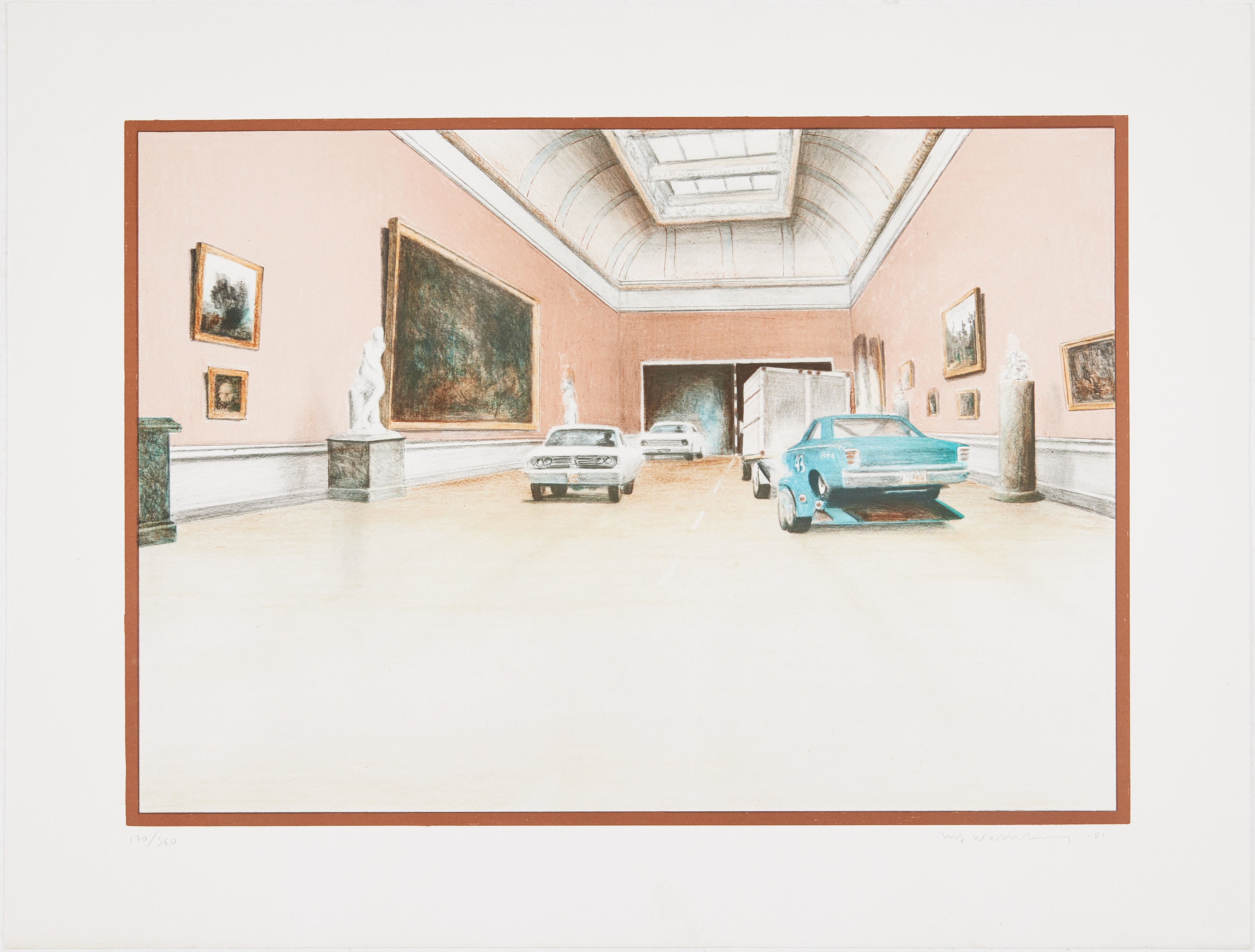 ULF WAHLBERG. Bilar och skrot, litografier, 3 st., signerade, numrerade.