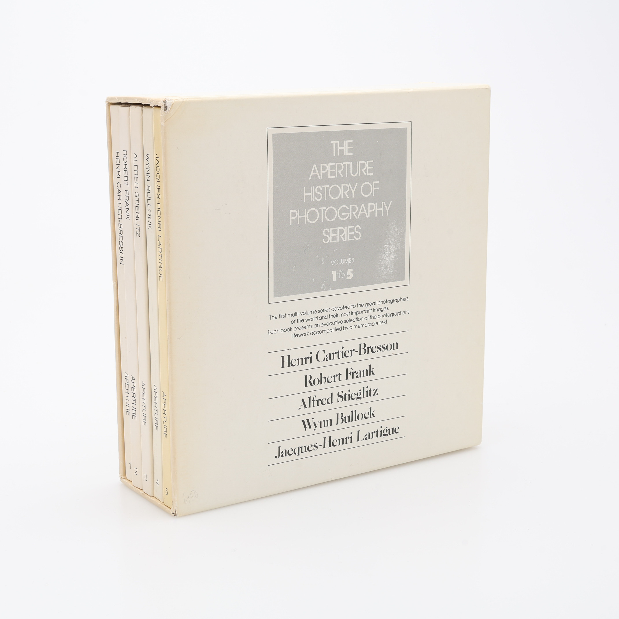 FOTO. THE APERTURE HISTORY OF PHOTOGRAPHY SERIES 1976 - HENRI CARTIER-BRESSON, ROBERT FRANK, ALFRED STIEGLITZ, WYNN BULLOCK OCH JAQUES-HENRI LARTIGUE.