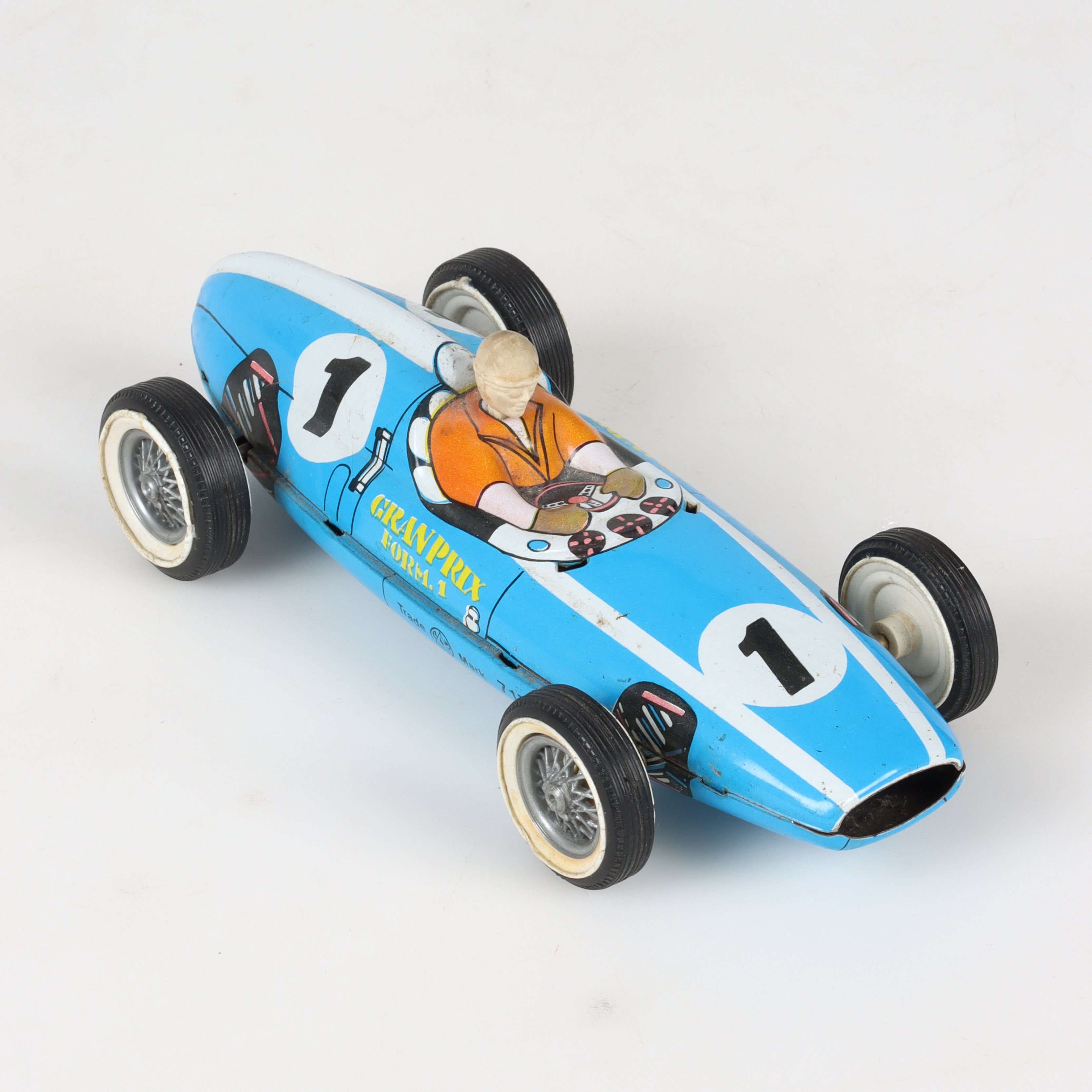 MODELLBIL, "Gran Prix Form 1", litograferad plåt, friktion, AMB, Italien.