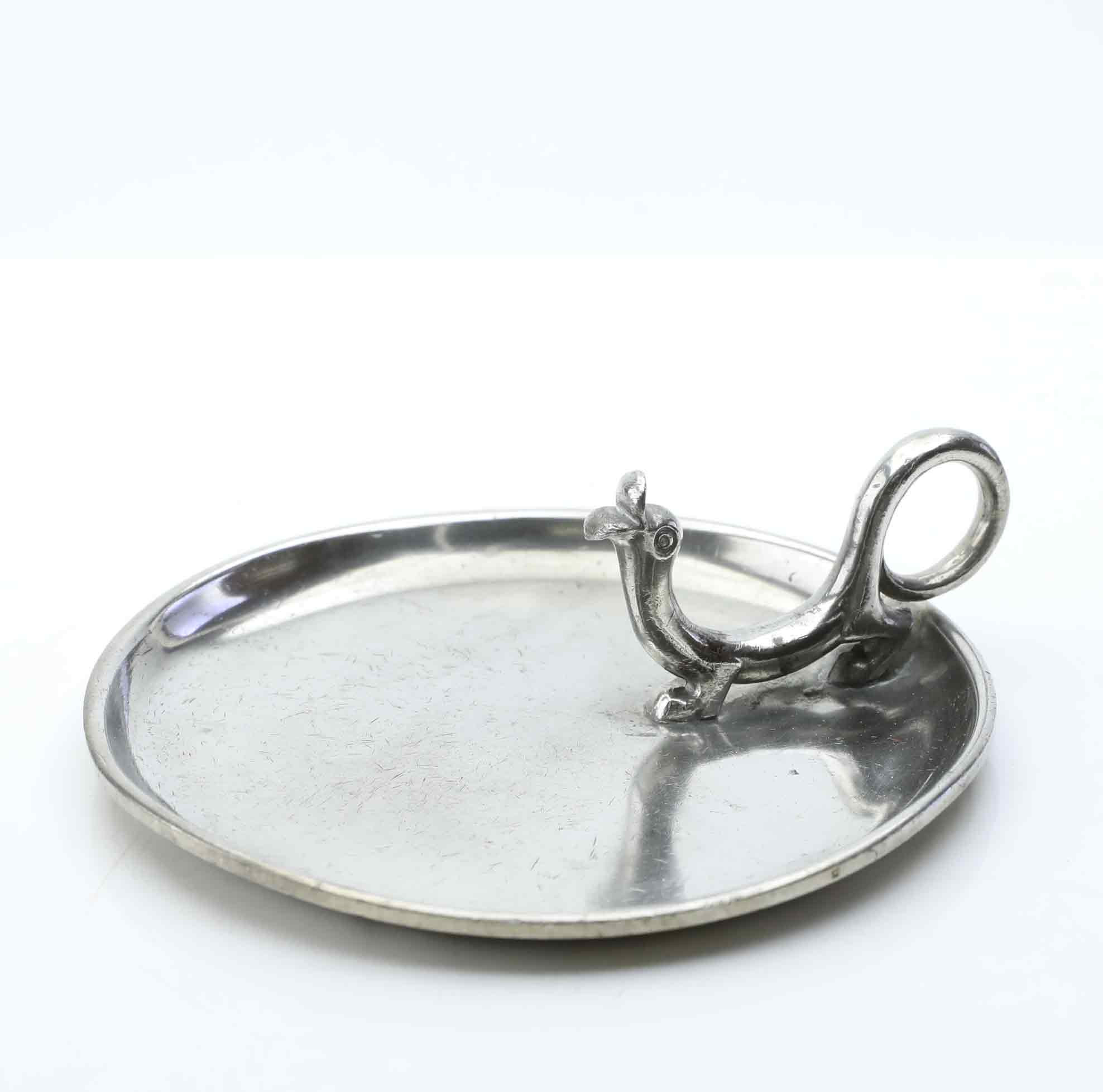 FAT, tenn, Art Déco, fabeldjur, B.H. Edlunds Silverfabrik AB, Stockholm, 1934.