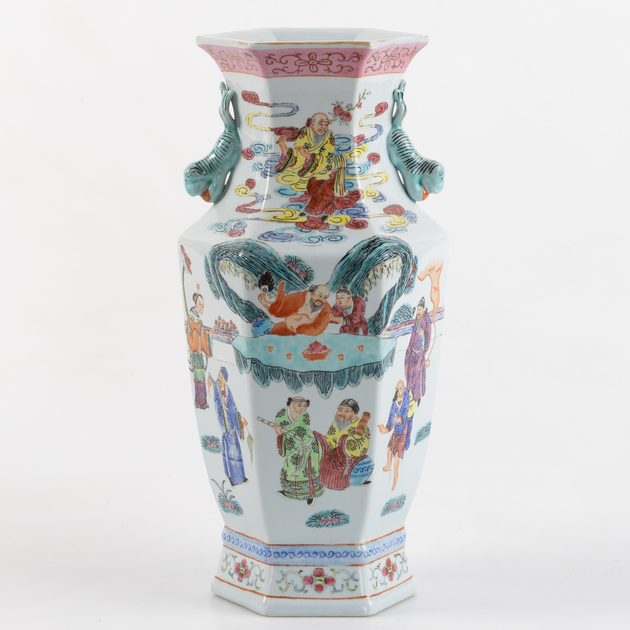 HÄNKELVAS, Kina, porslin, 1900-tal.