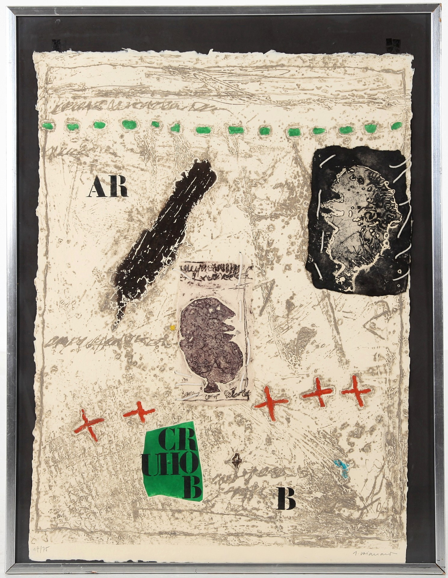 JAMES COIGNARD. 1925-2008. Komposition, carborundum, signerad och numrerad.