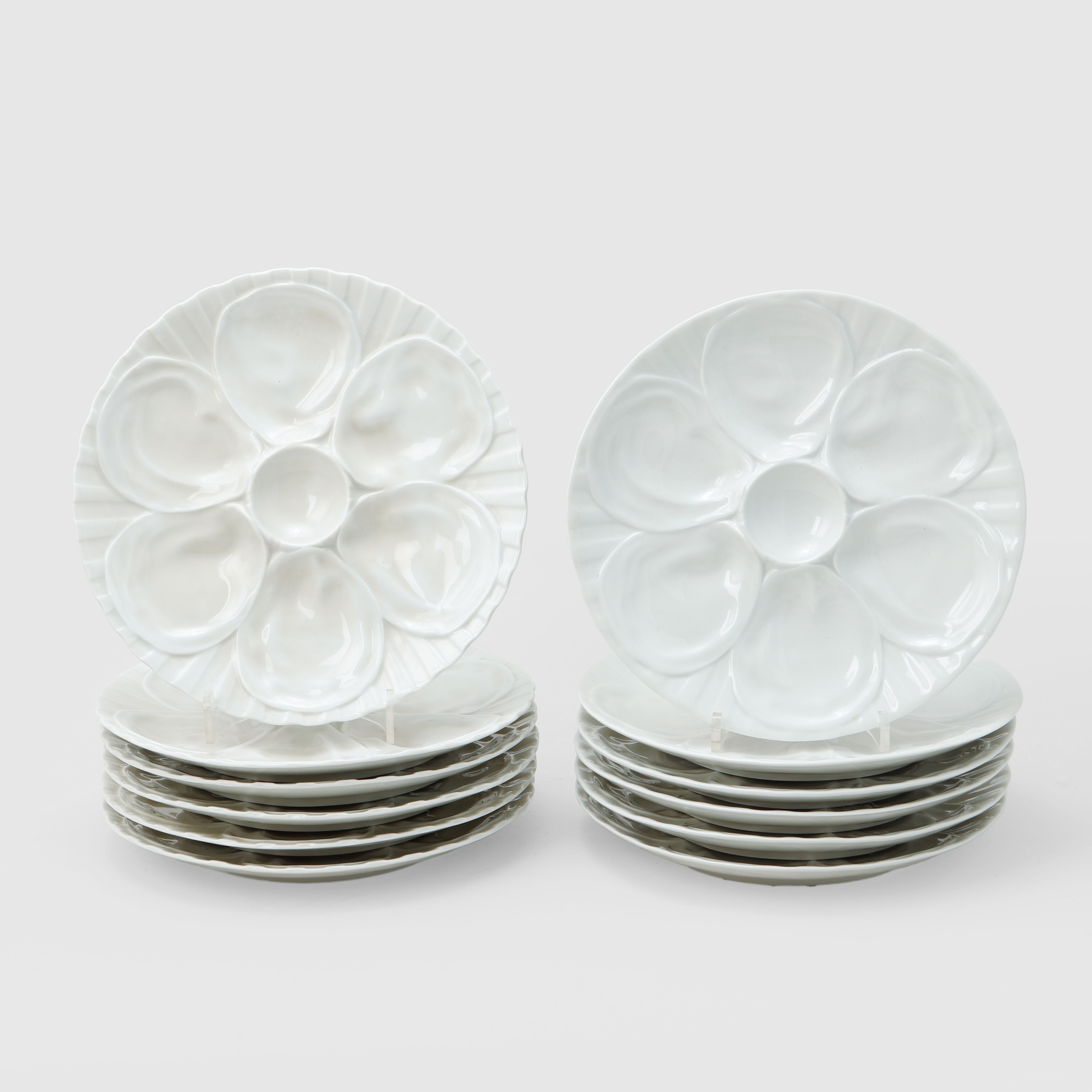 OSTRONTALLRIKAR, 12 stycken, porslin, Pillivuyt, Frankrike.