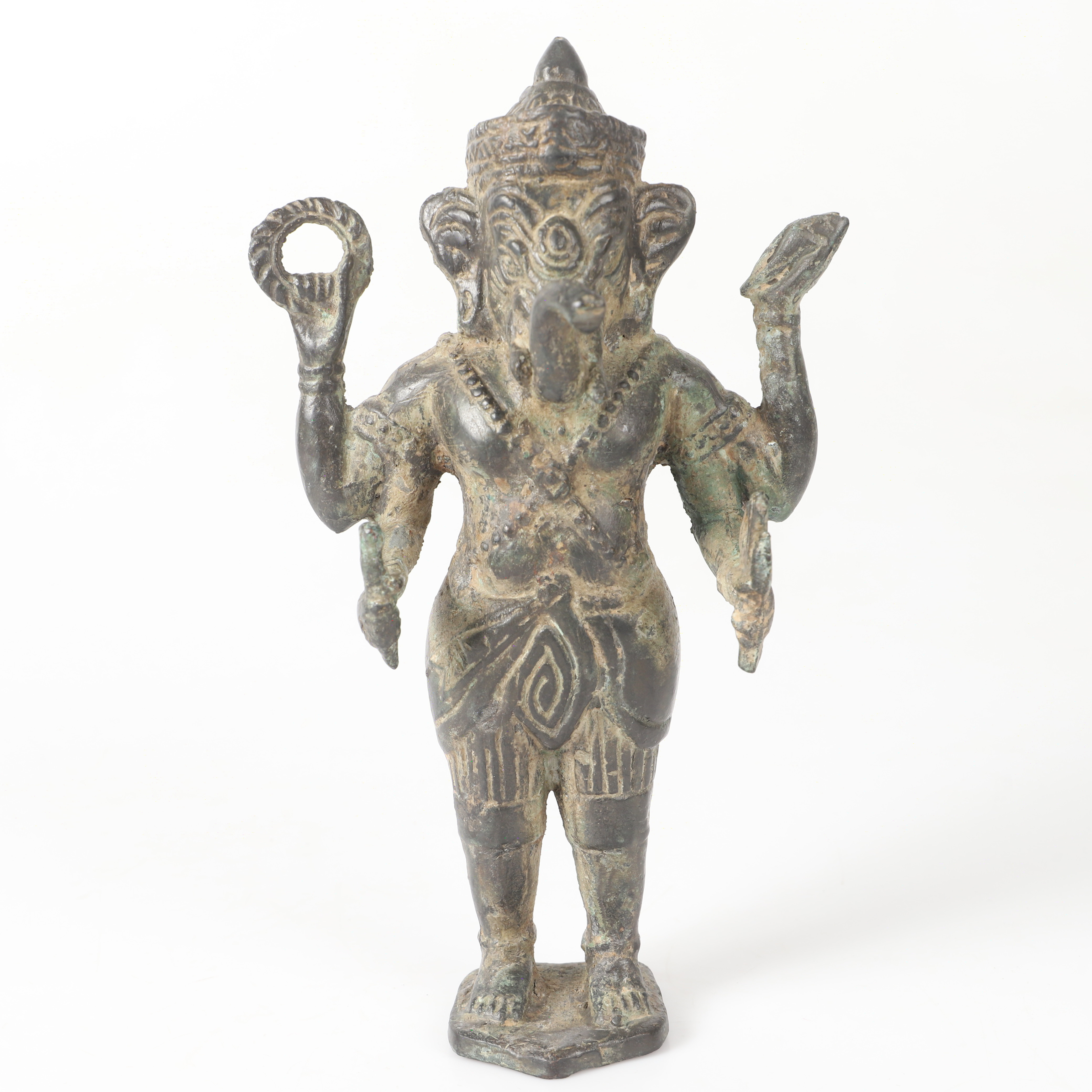 SKULPTUR, "Ganesha", brons, 1900-tal.